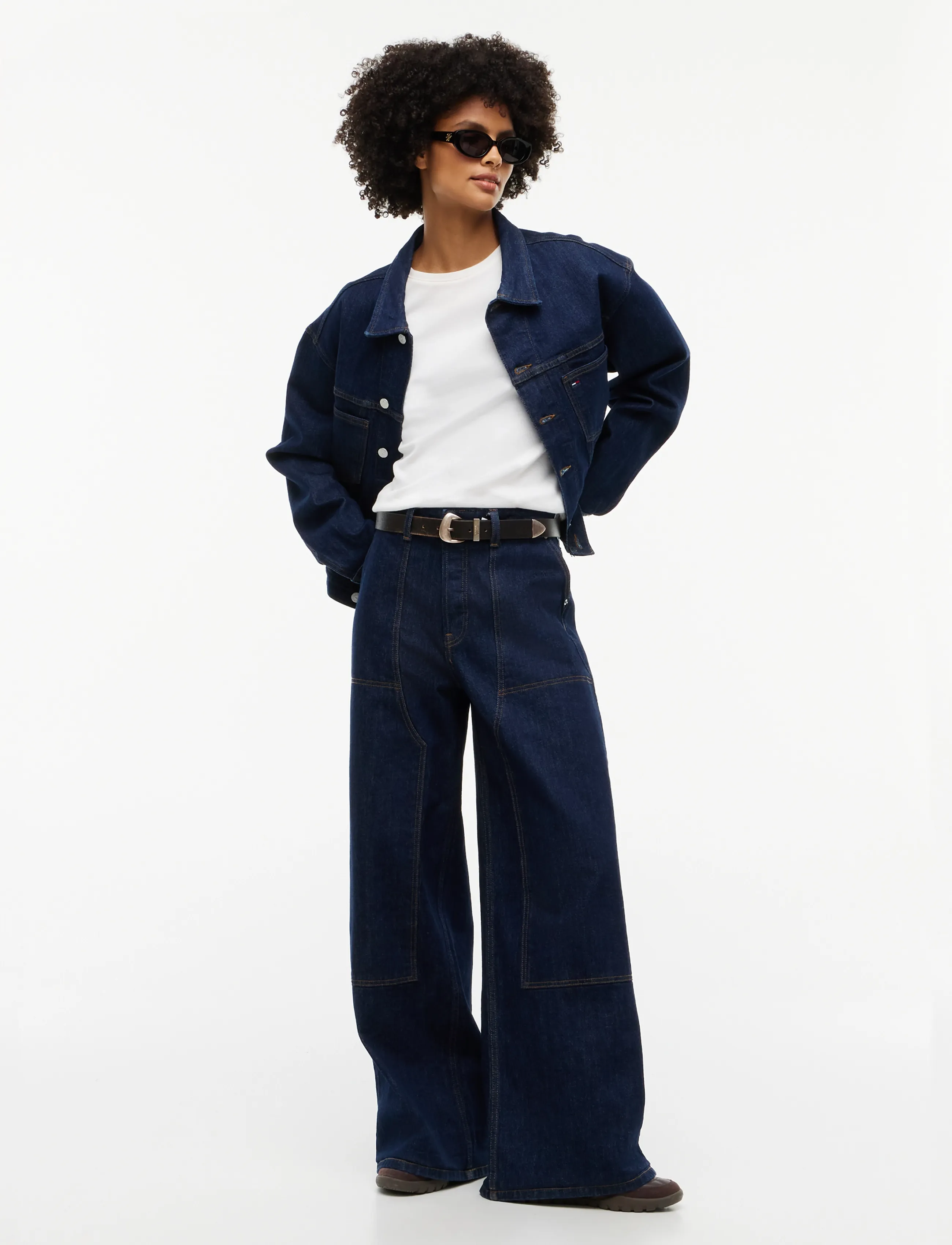 Tommy Jeans - CHARLIE MID RISE LOOSE DI4156 - denim dark - 4