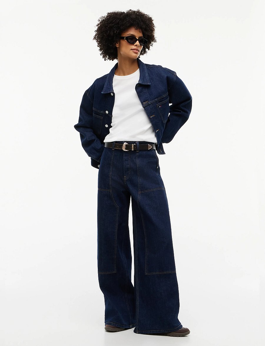 Tommy Jeans - CHARLIE MID RISE LOOSE DI4156 - laiad teksad - denim dark - 4