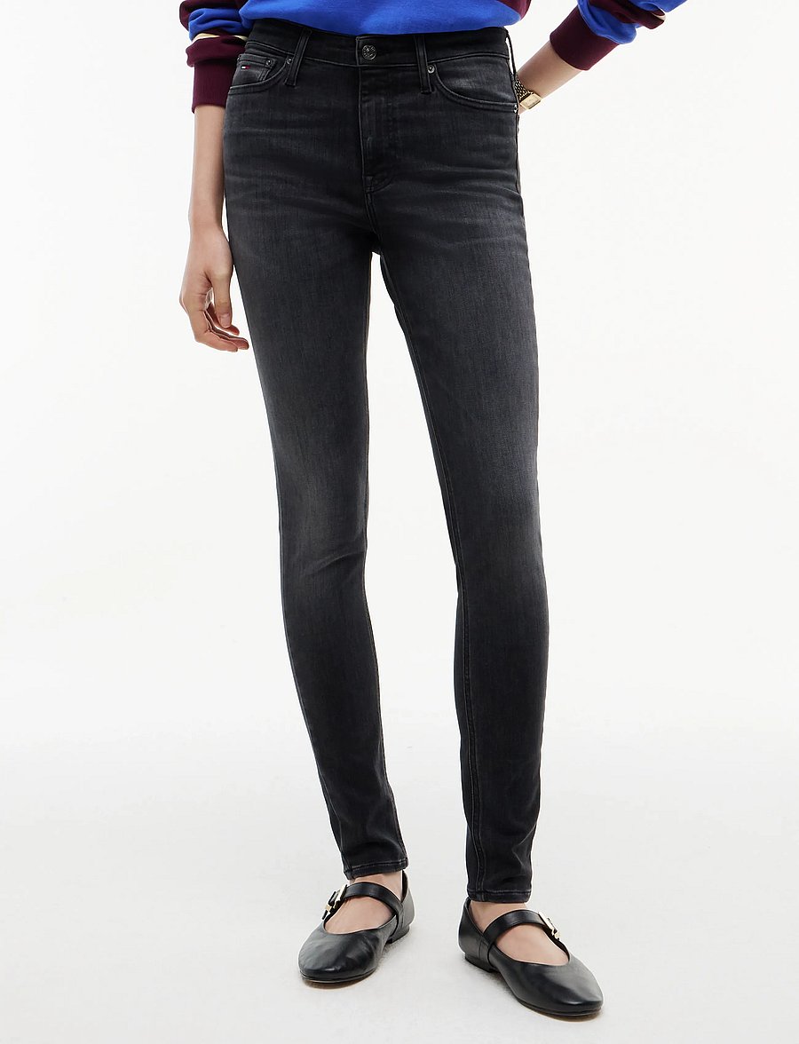 Tommy Jeans - NORA MID RISE SKINNY DJ1283 - skinny jeans - denim black - 0