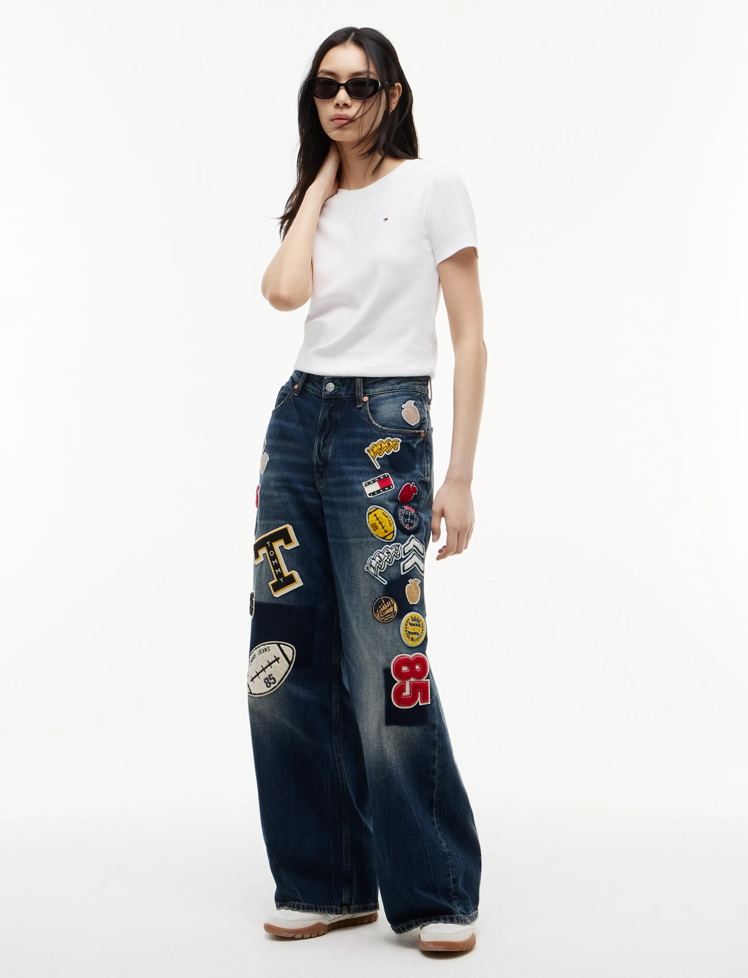 Tommy Jeans - CHARLIE MID RISE LOOSE DJ2058 - laiad teksad - denim dark - 3