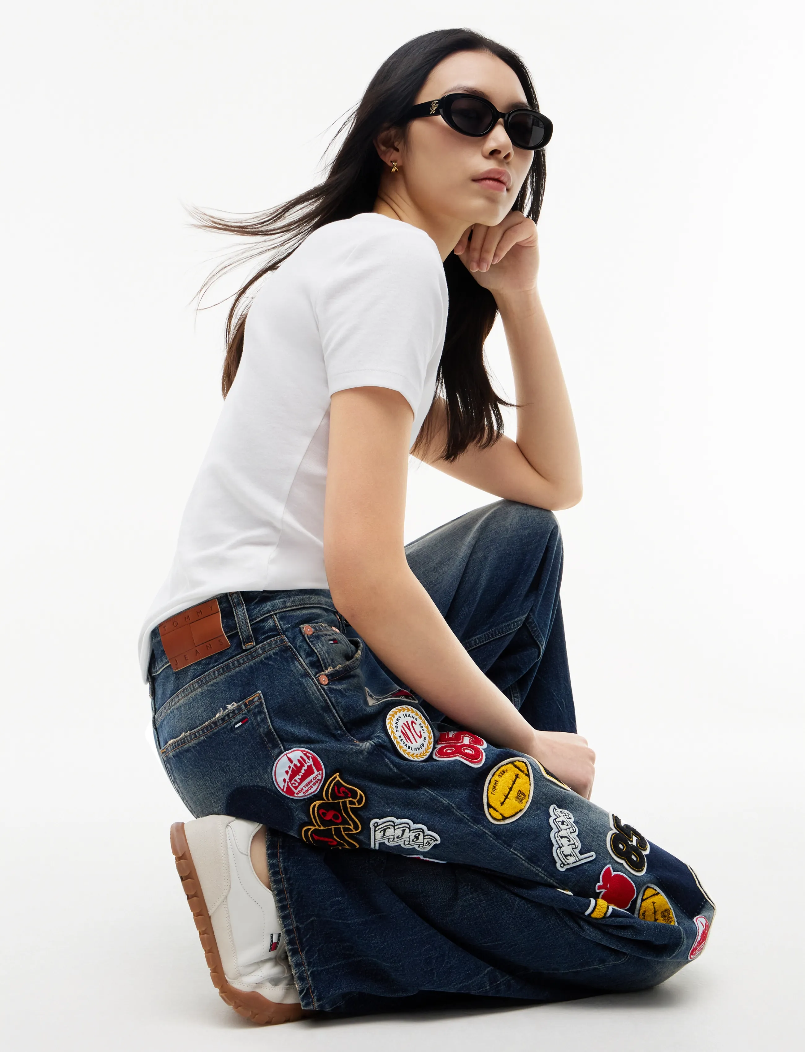 Tommy Jeans - CHARLIE MID RISE LOOSE DJ2058 - laiad teksad - denim dark - 4