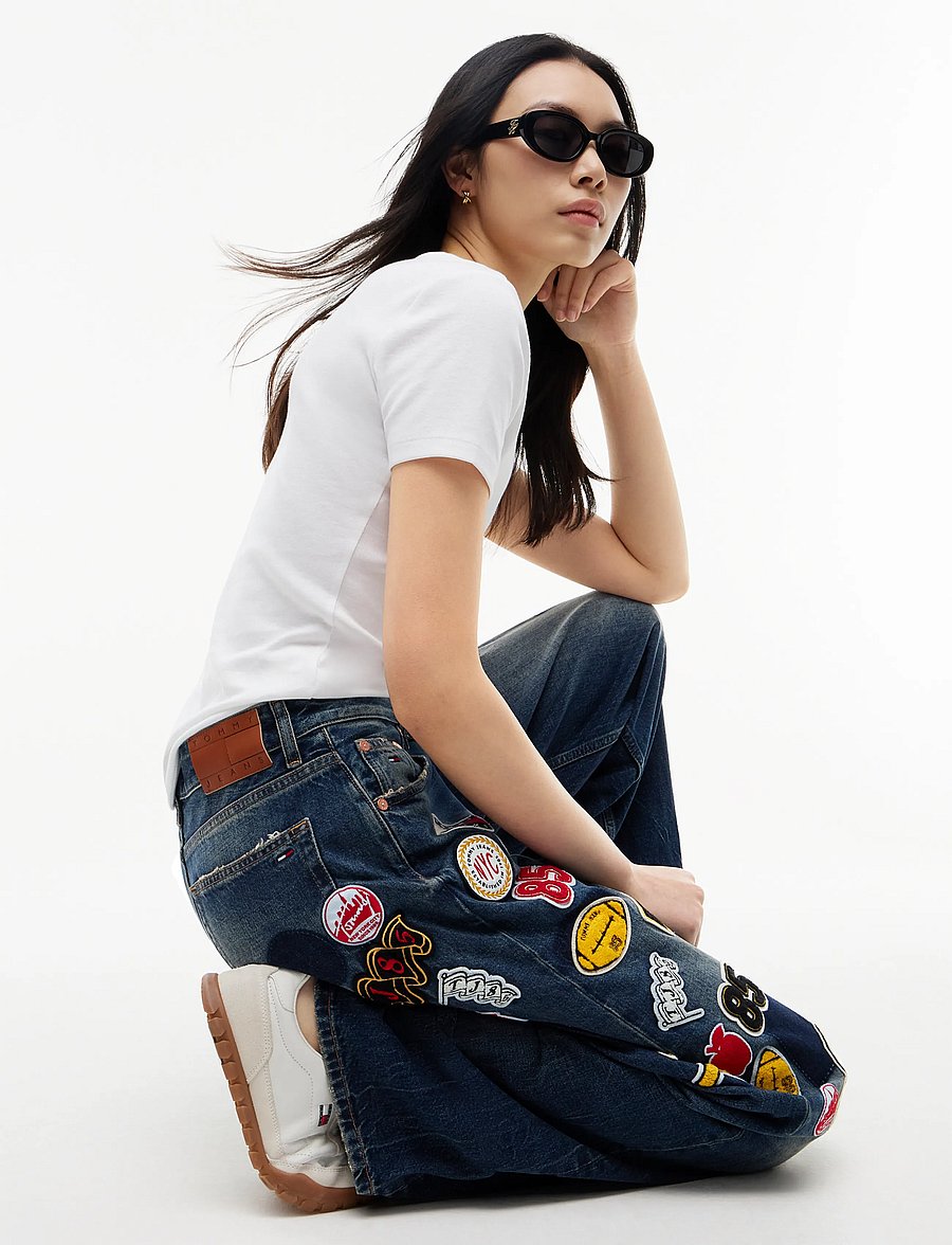 Tommy Jeans - CHARLIE MID RISE LOOSE DJ2058 - laiad teksad - denim dark - 4