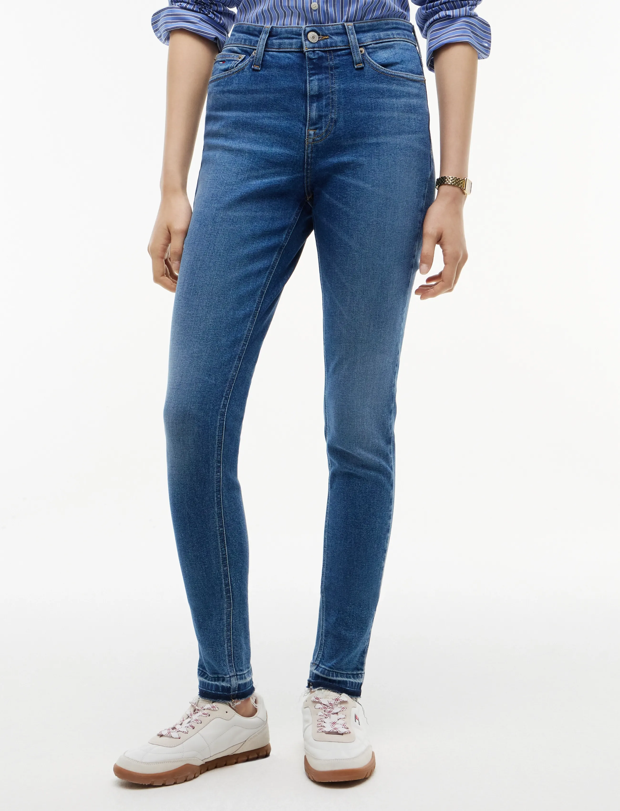 Tommy Jeans NORA MID RISE SKINNY DJ0239 - Skinny jeans - DENIM MEDIUM / blue