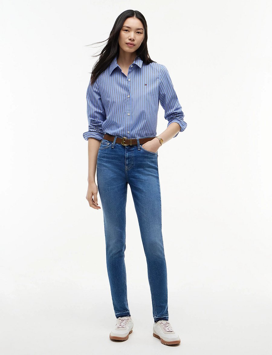 Tommy Jeans - NORA MID RISE SKINNY DJ0239 - kitsad teksad - denim medium - 4