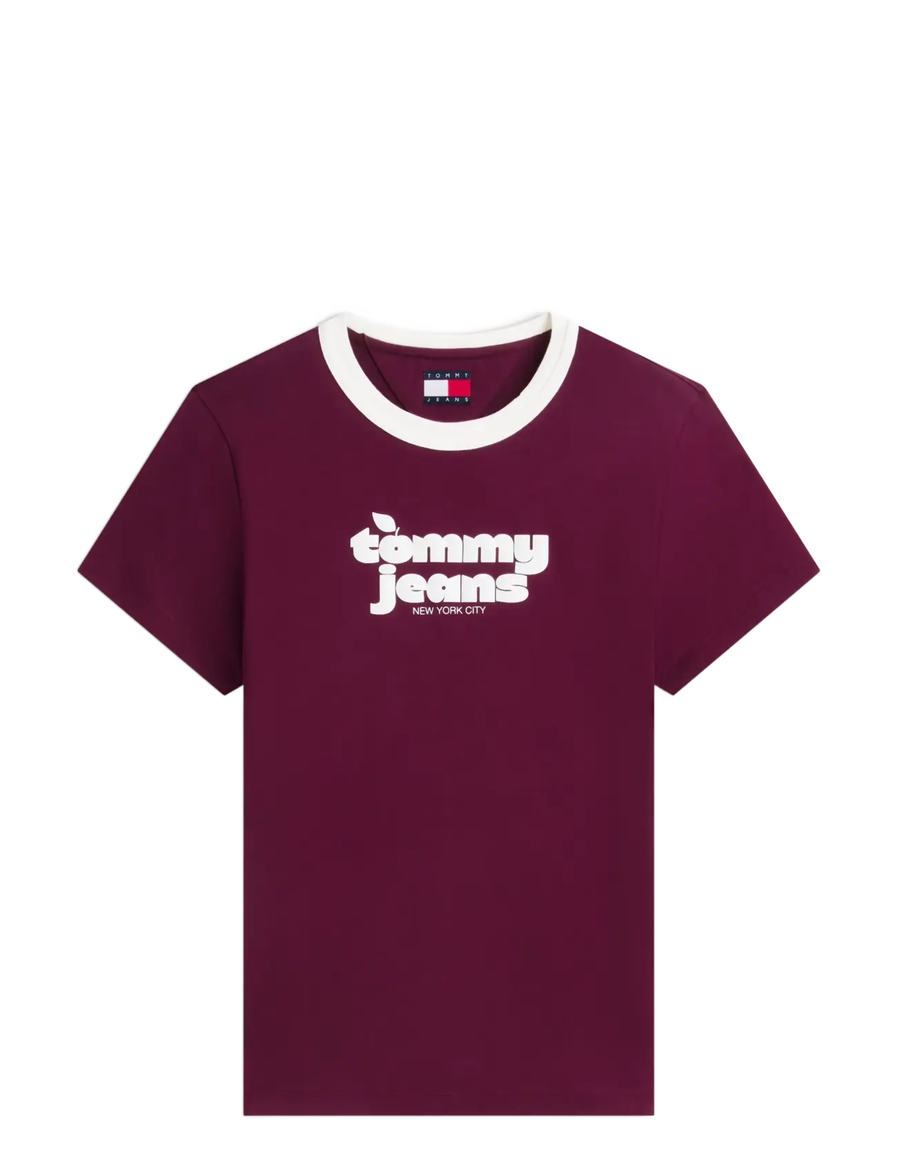 Tommy Jeans - TJW REG NOLVETY RINGER - calypso berry - 1