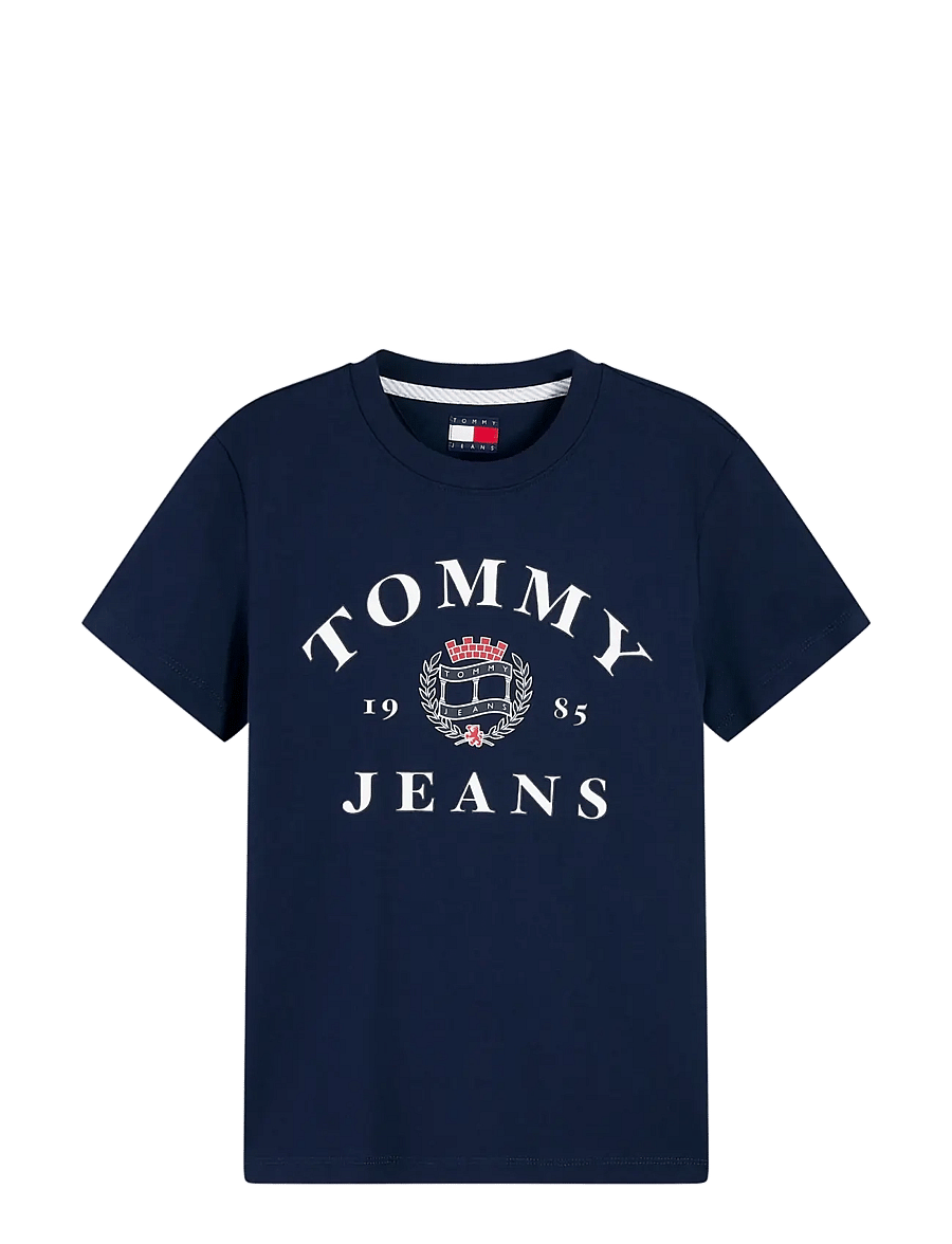 Tommy Jeans - TJW REG VARSITY CREST SS TEE - t-shirts - dark blue - 1
