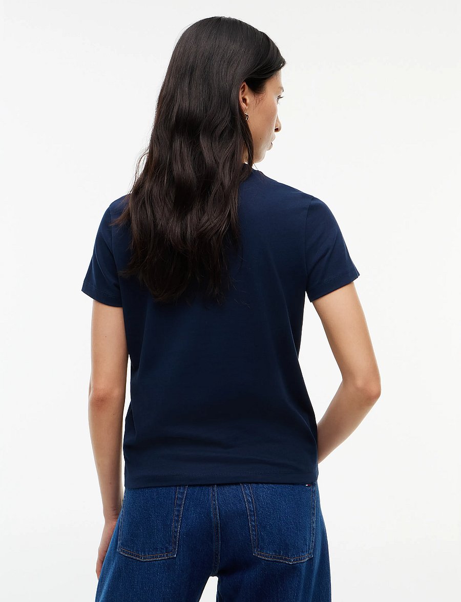 Tommy Jeans - TJW REG VARSITY CREST SS TEE - t-shirts - dark blue - 2