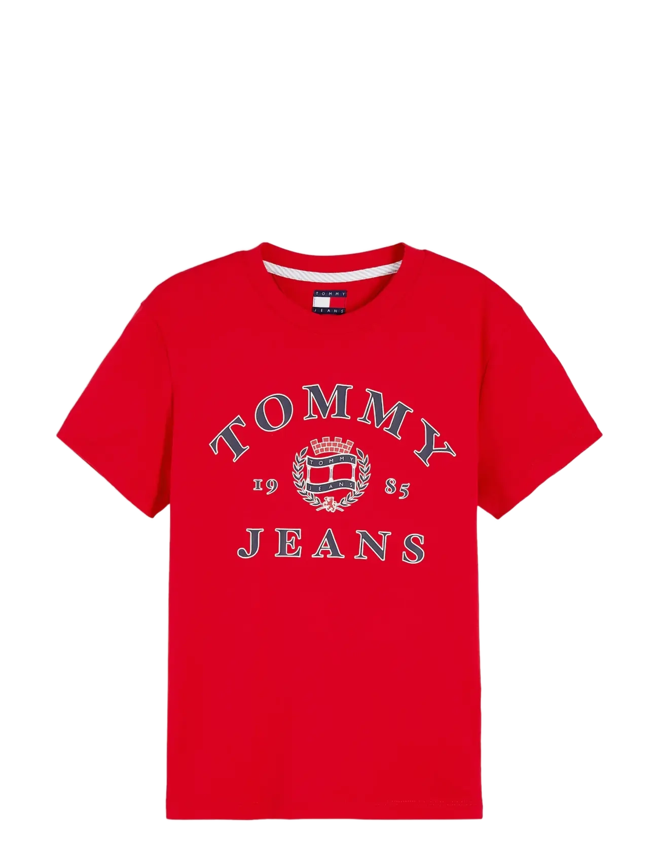 Tommy Jeans TJW REG VARSITY CREST SS TEE - Kleidung - LAVISH RED / red