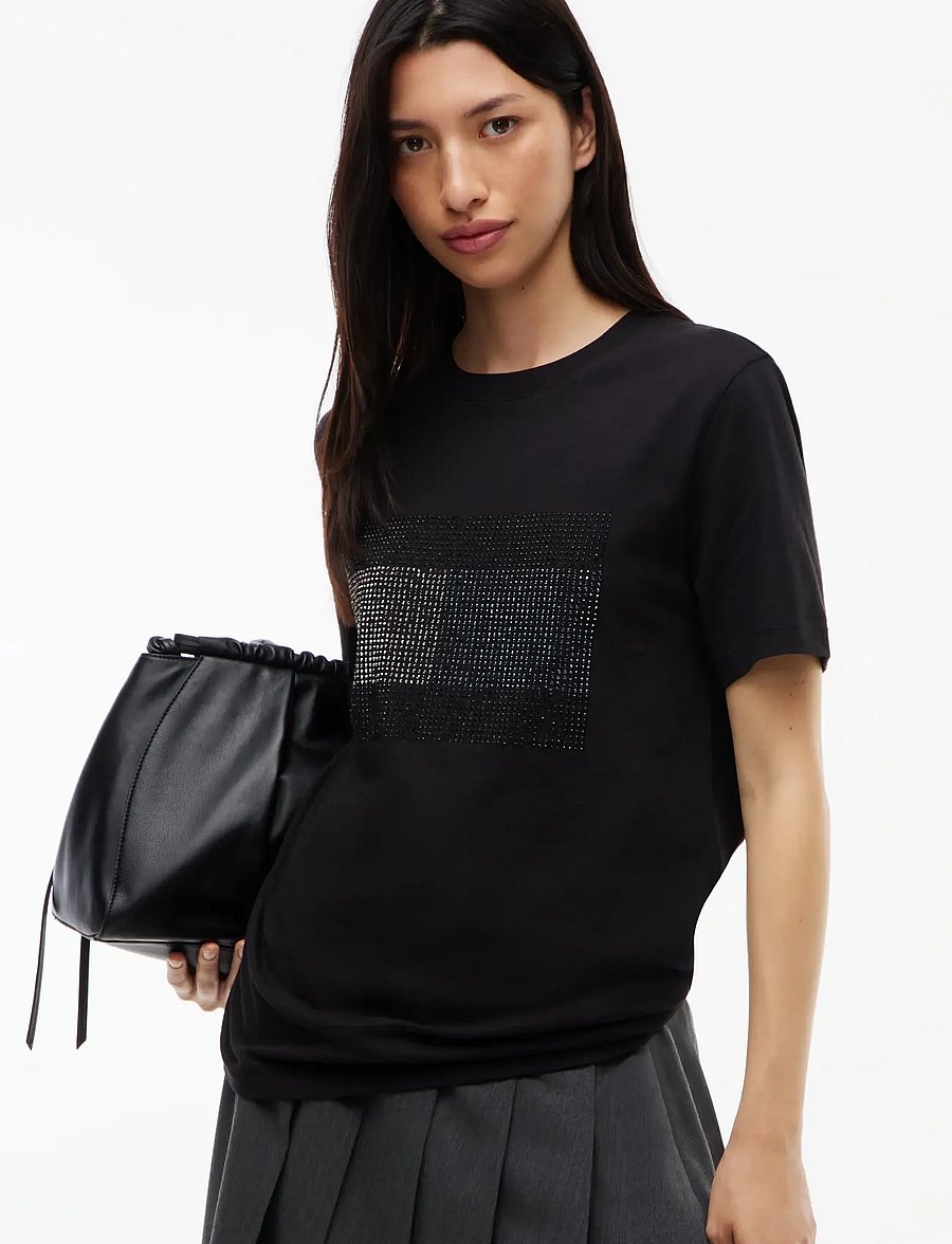 Tommy Jeans - TJW RLX FLAG BLING SS TEE - t-shirts - black - 3