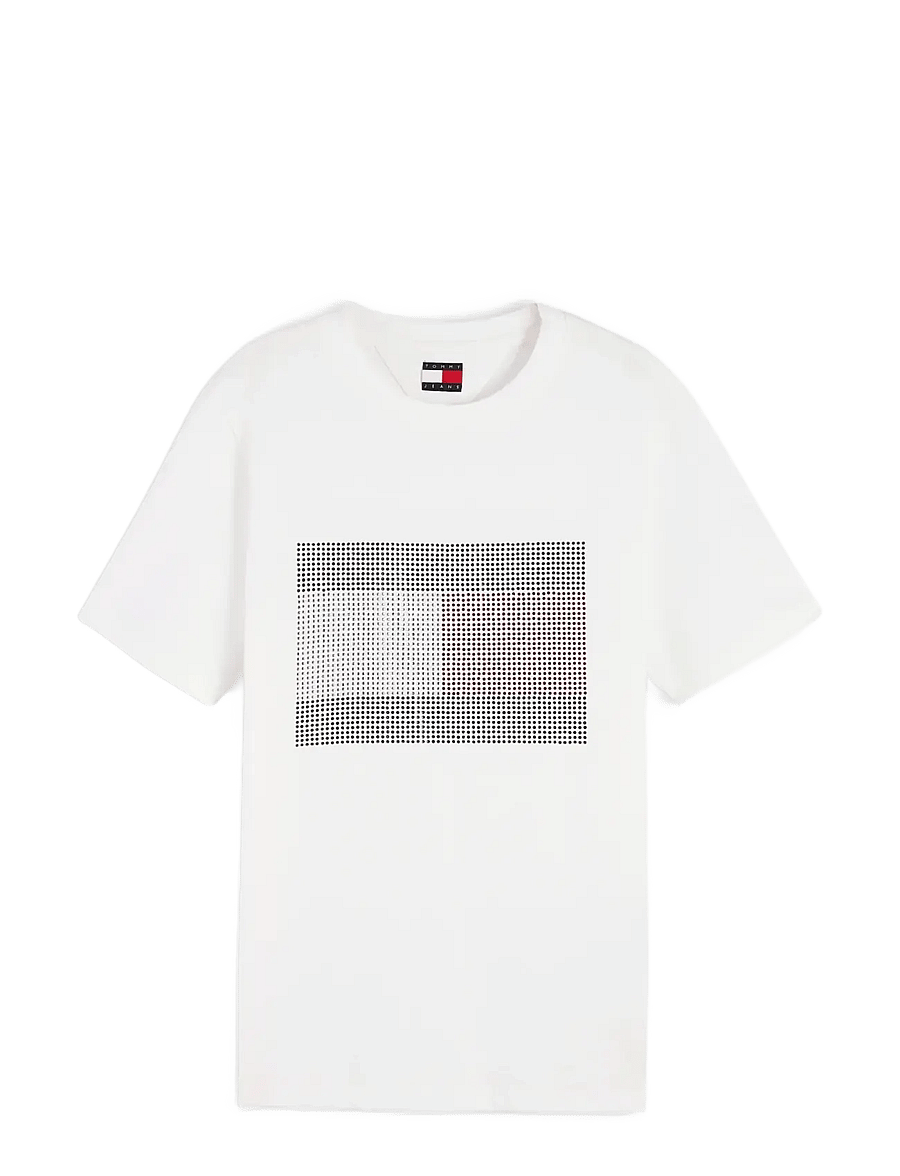 Tommy Jeans - TJW RLX FLAG BLING SS TEE - t-shirts - ecru - 1