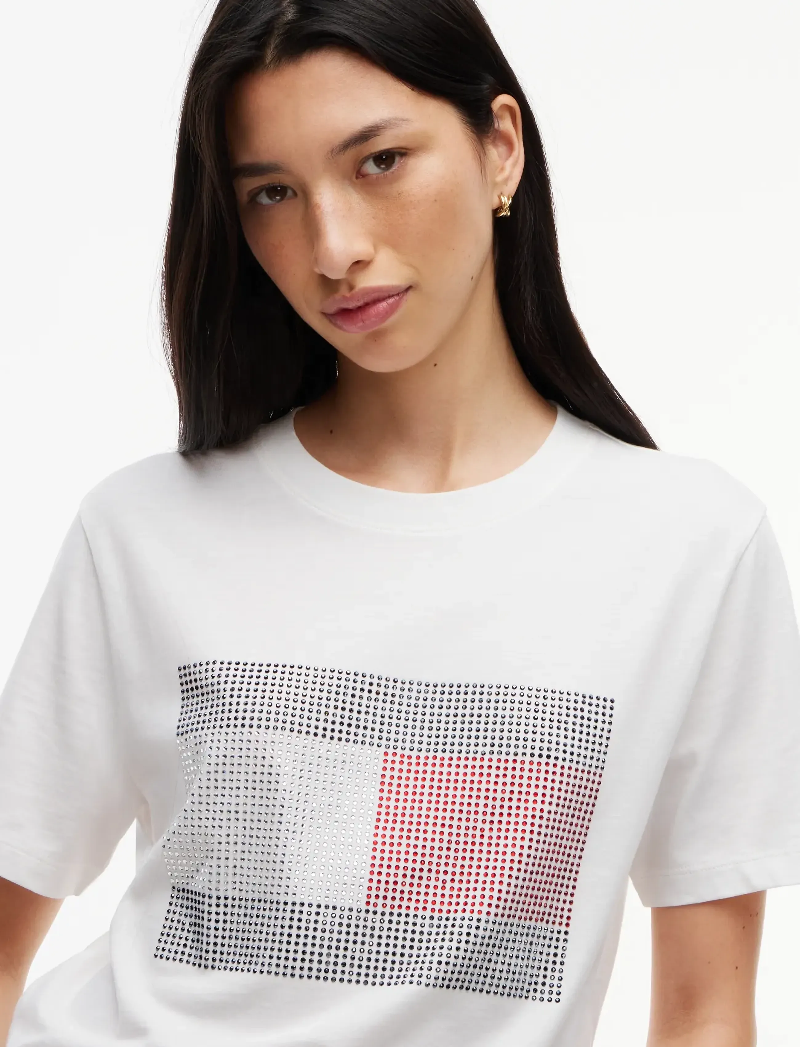 Tommy Jeans - TJW RLX FLAG BLING SS TEE - ecru - 3