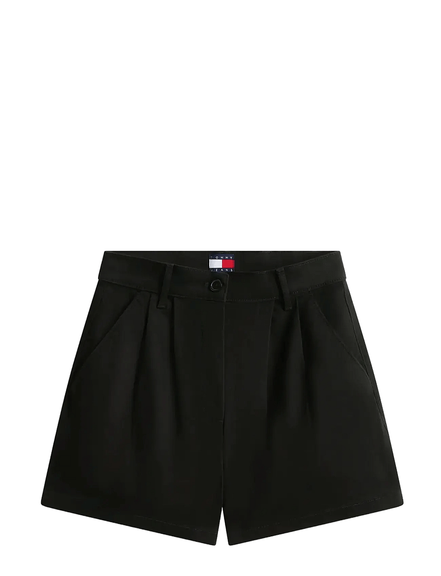 Tommy Jeans - TJW CLAIRE HR PLEATED SHORTS - lühikesed chino-püksid - black - 1