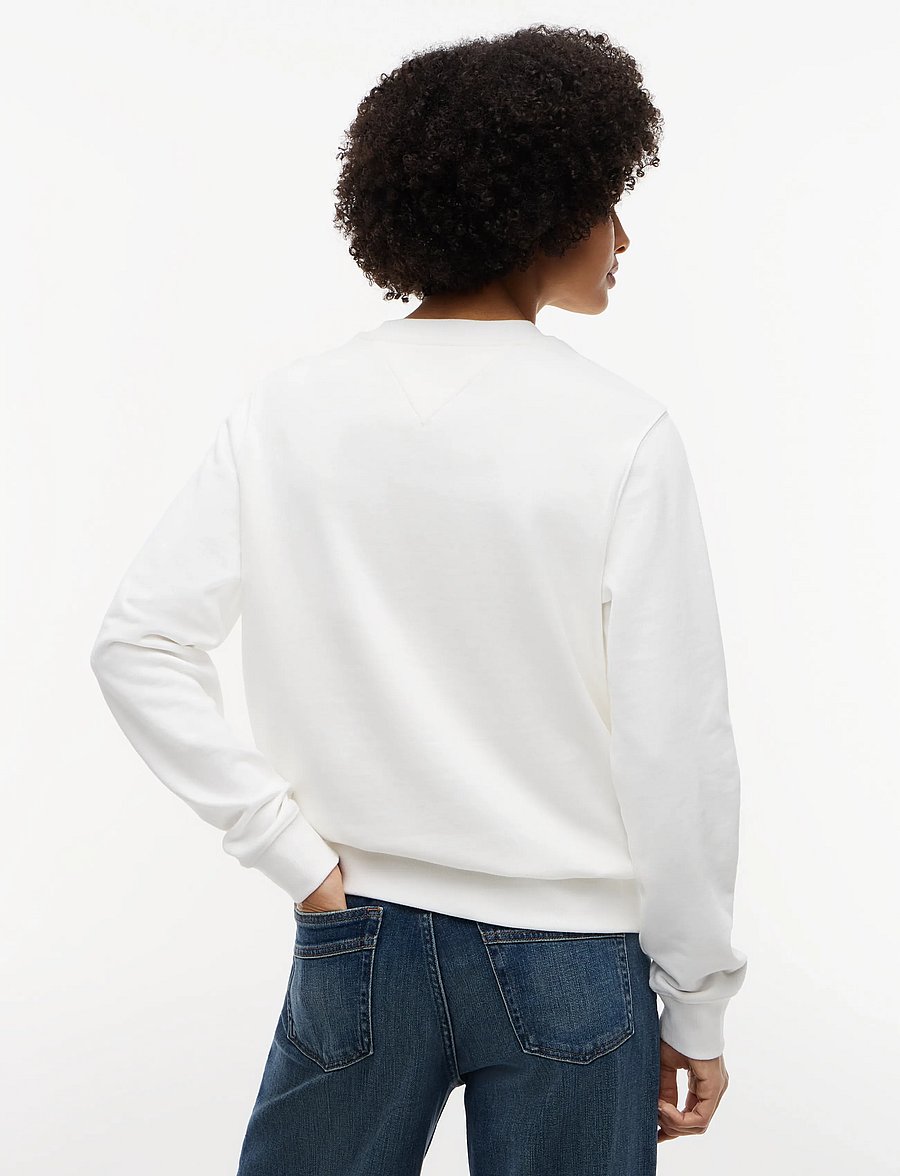 Tommy Jeans - TJW REG CLASSIC LOGO CREW - sporta džemperi - ecru - 2