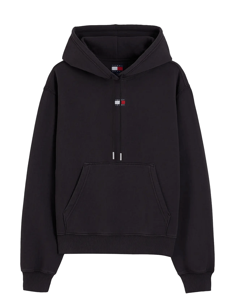 Tommy Jeans - TJW BADGE HOODIE EXT - kapuzenpullover - black - 1