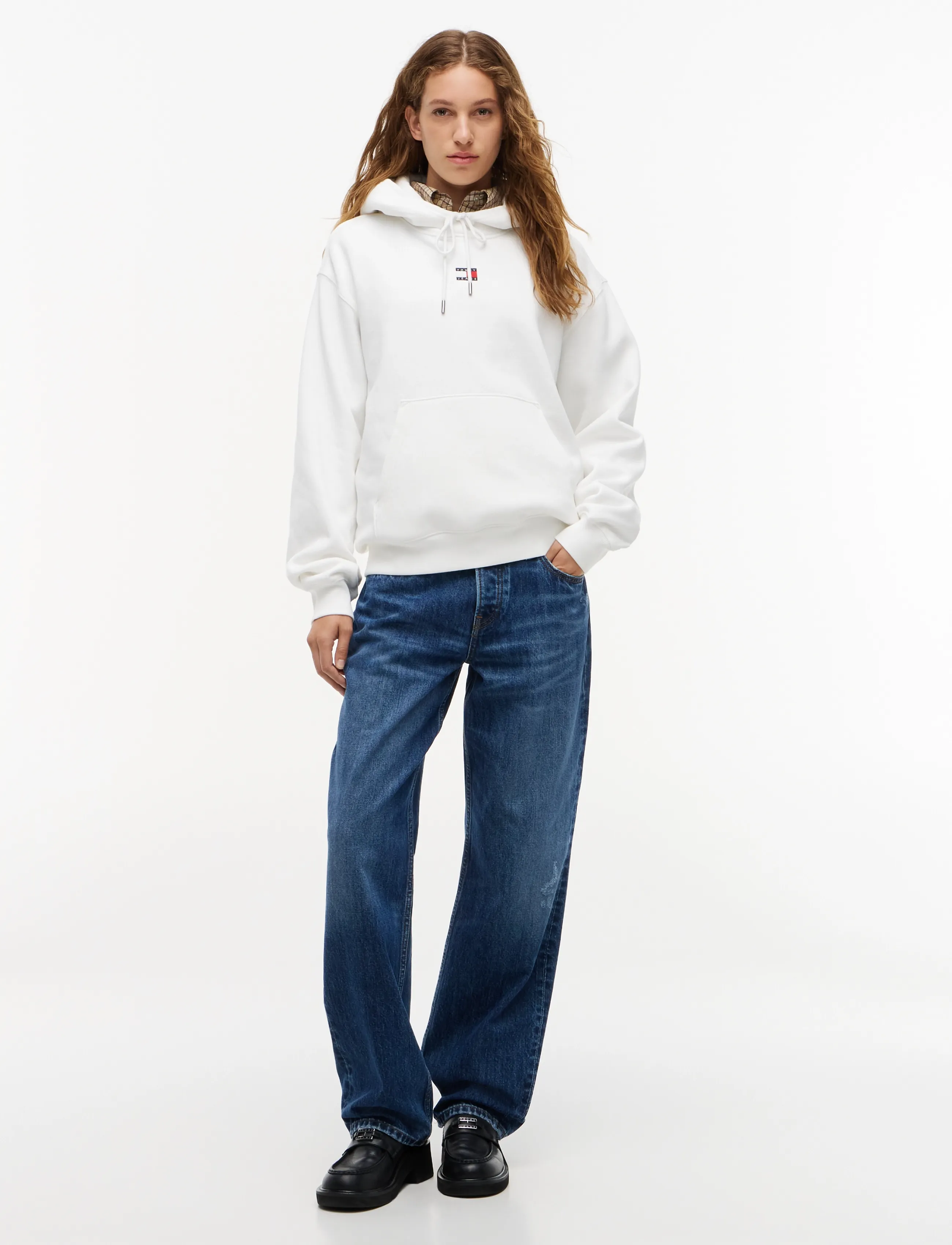 Tommy Jeans - TJW BADGE HOODIE EXT - hættetrøjer - ecru - 4