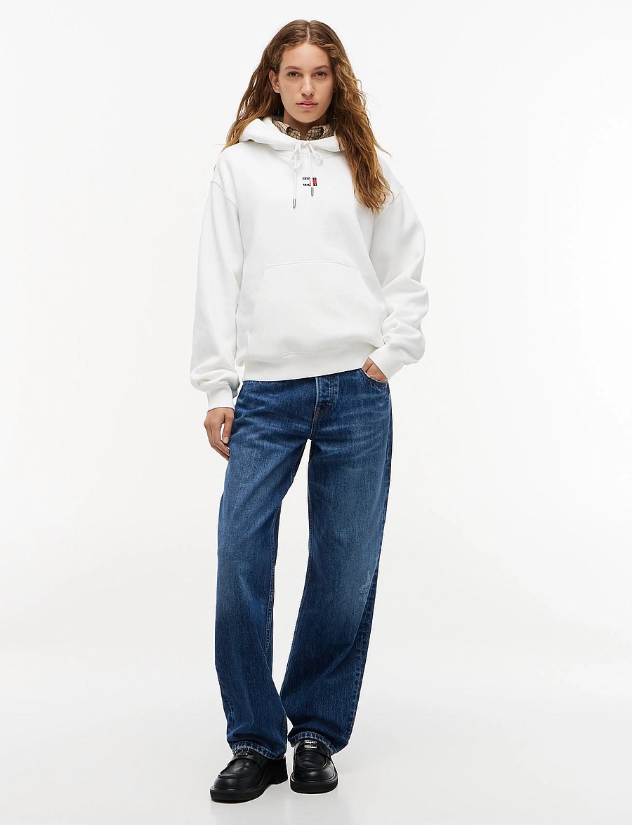 Tommy Jeans - TJW BADGE HOODIE EXT - hættetrøjer - ecru - 4