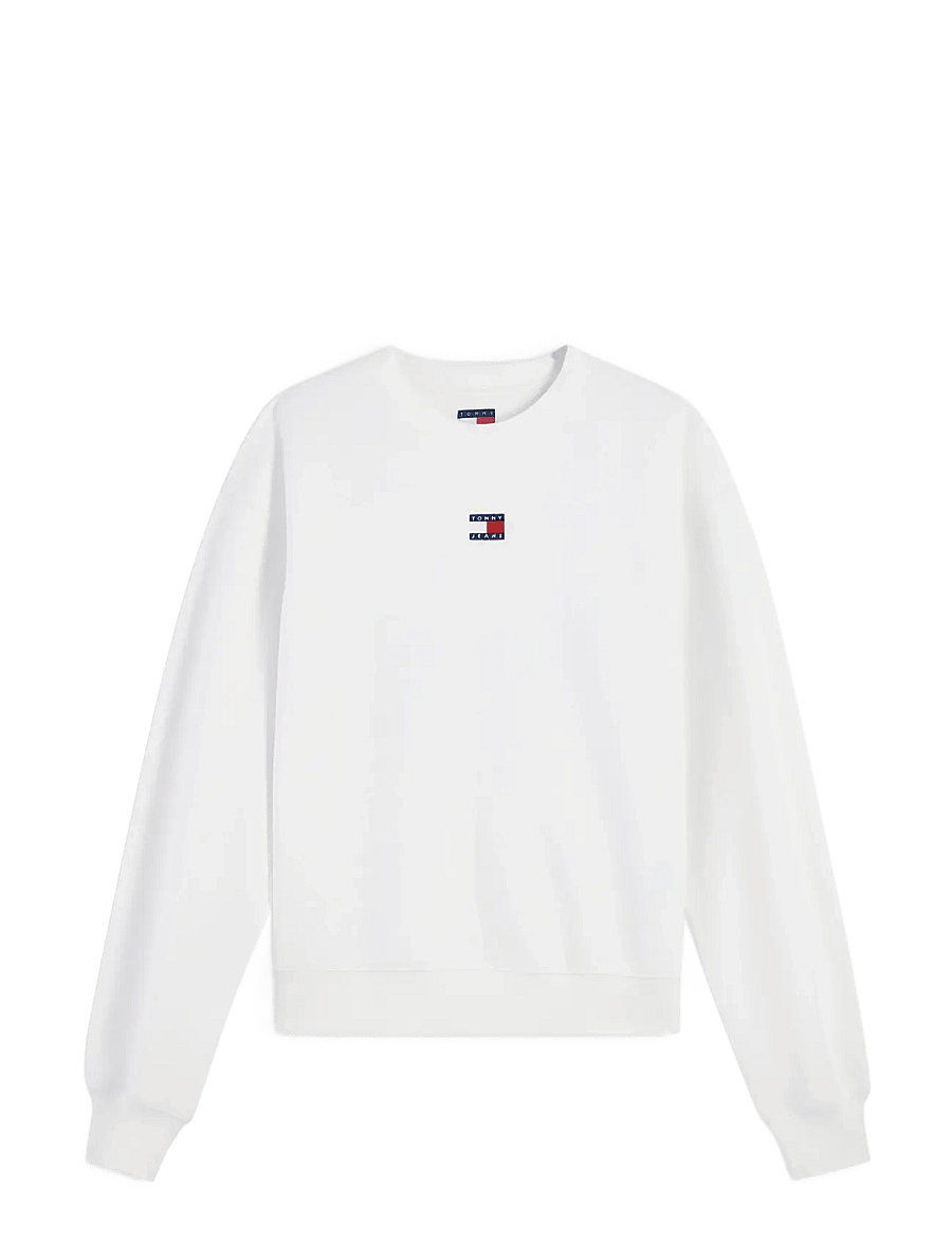 Tommy Jeans - TJW BADGE CREW EXT - sweatshirts - ecru - 1