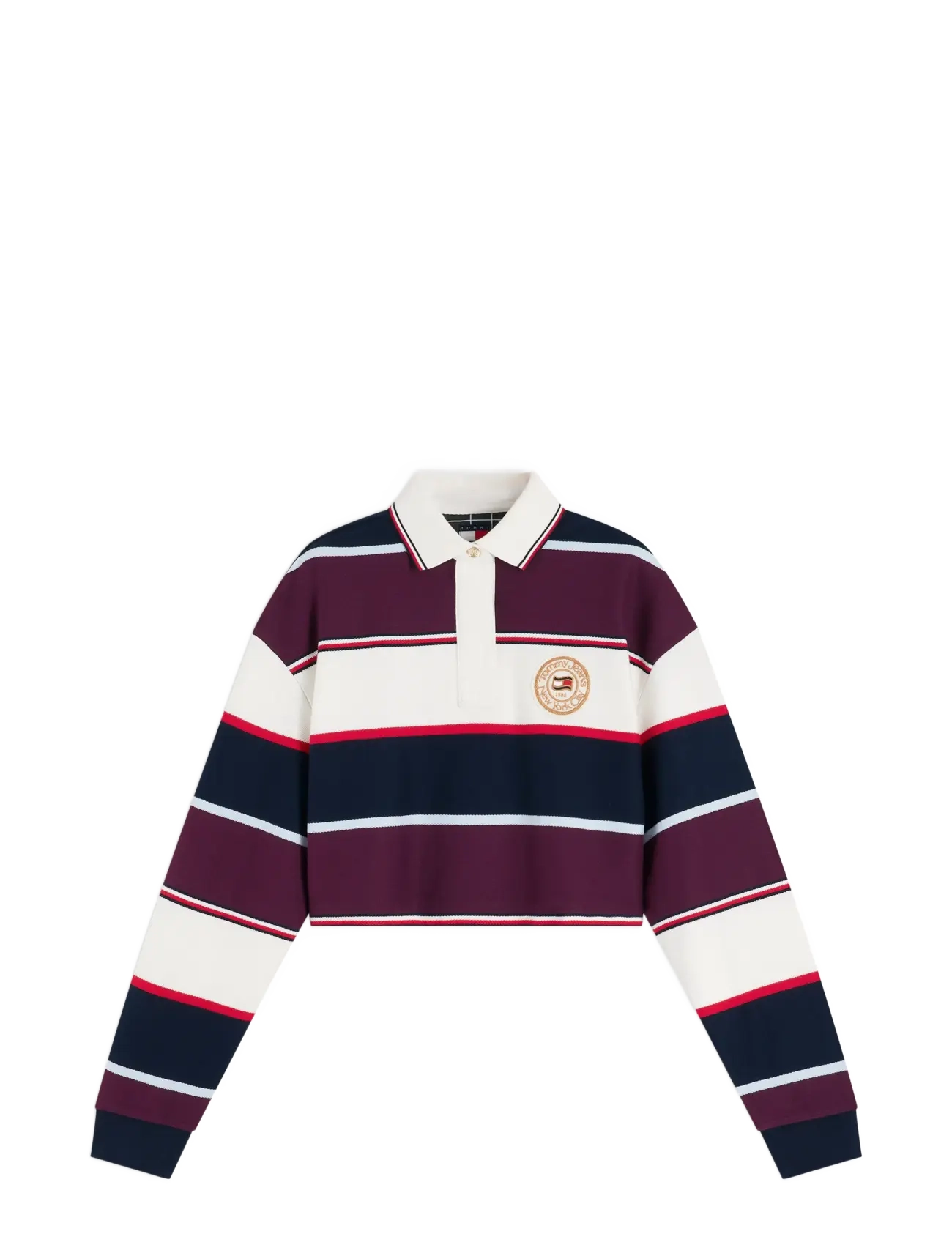 Tommy Jeans TJW CRP STRIPE RUGBY - Kläder - DARK BLUE   STRIPE / navy