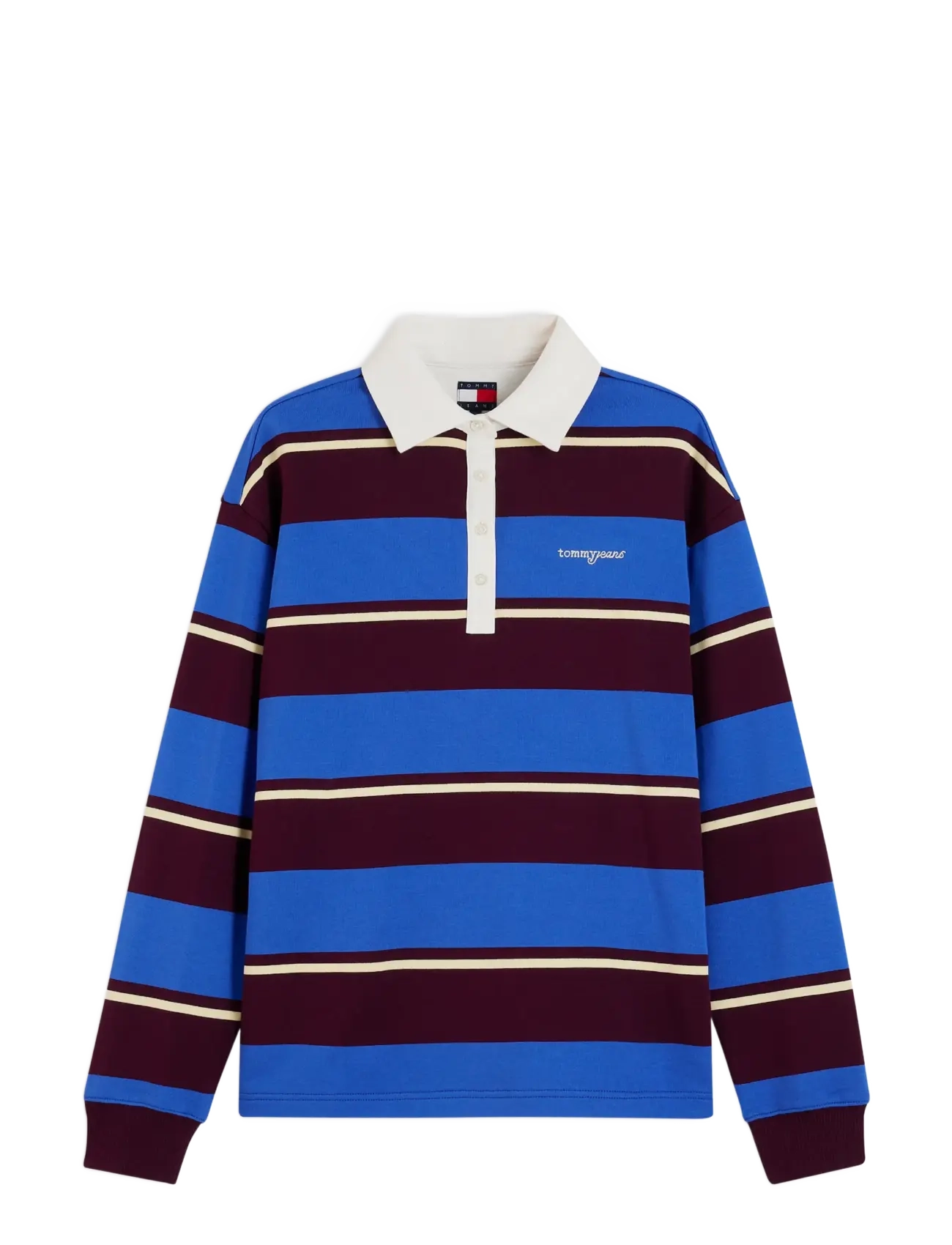 Tommy Jeans TJW RLX SCRIPT RUGBY - Tøj - NOBLE BLUE   STRIPE / blue