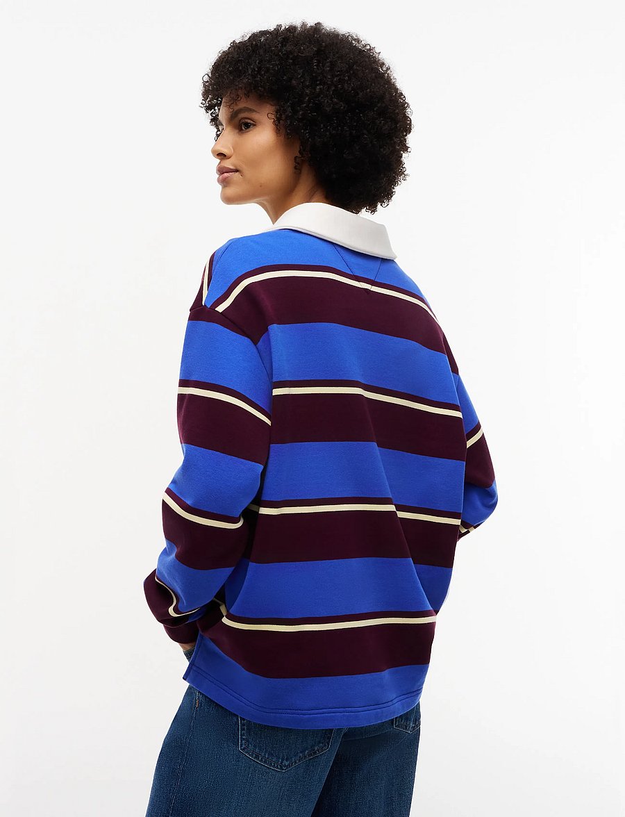 Tommy Jeans - TJW RLX SCRIPT RUGBY - poloshirts - noble blue stripe - 2