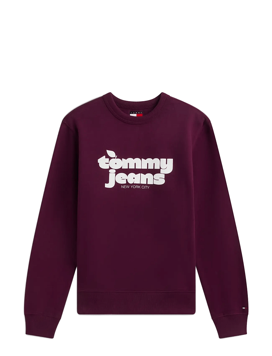 Tommy Jeans - TJW REG NOVELTY CREW EXT - sweatshirts - calypso berry - 1