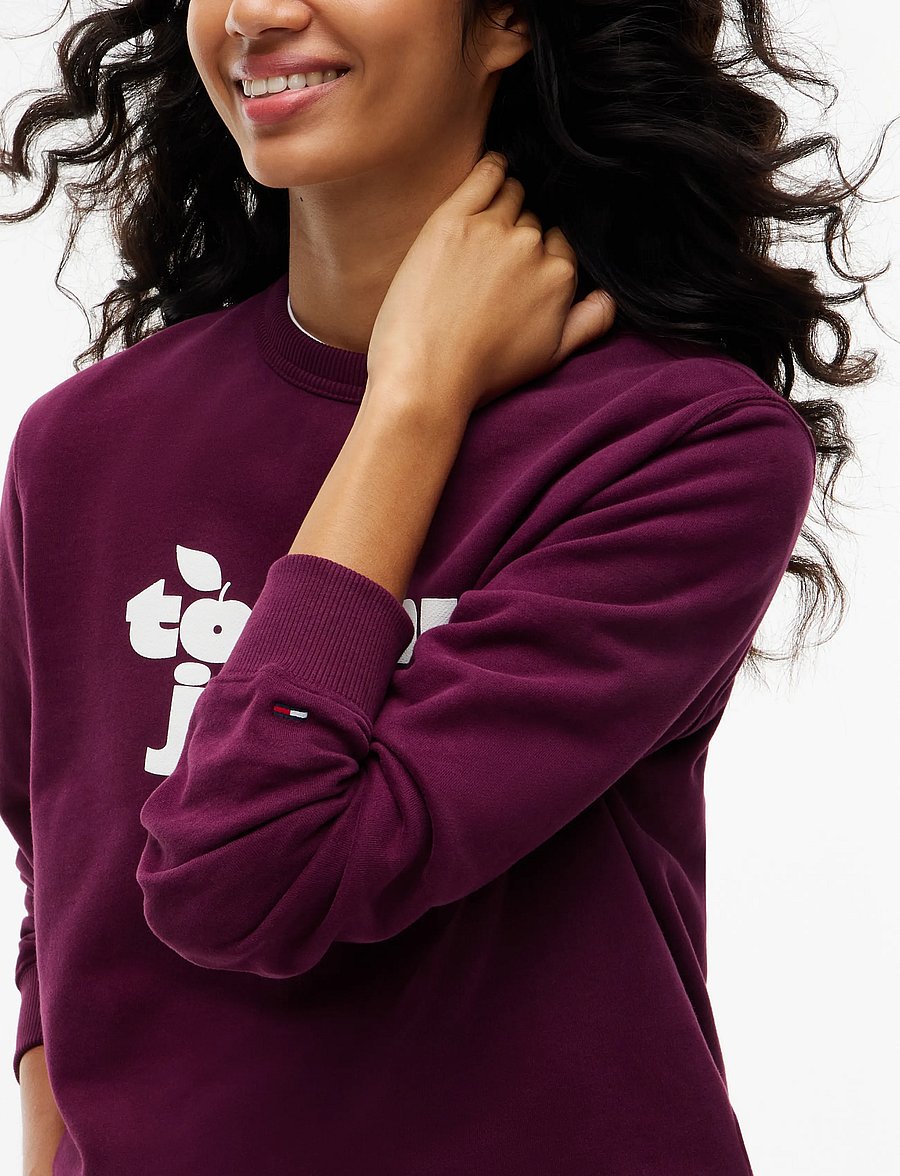 Tommy Jeans - TJW REG NOVELTY CREW EXT - sweatshirts - calypso berry - 3