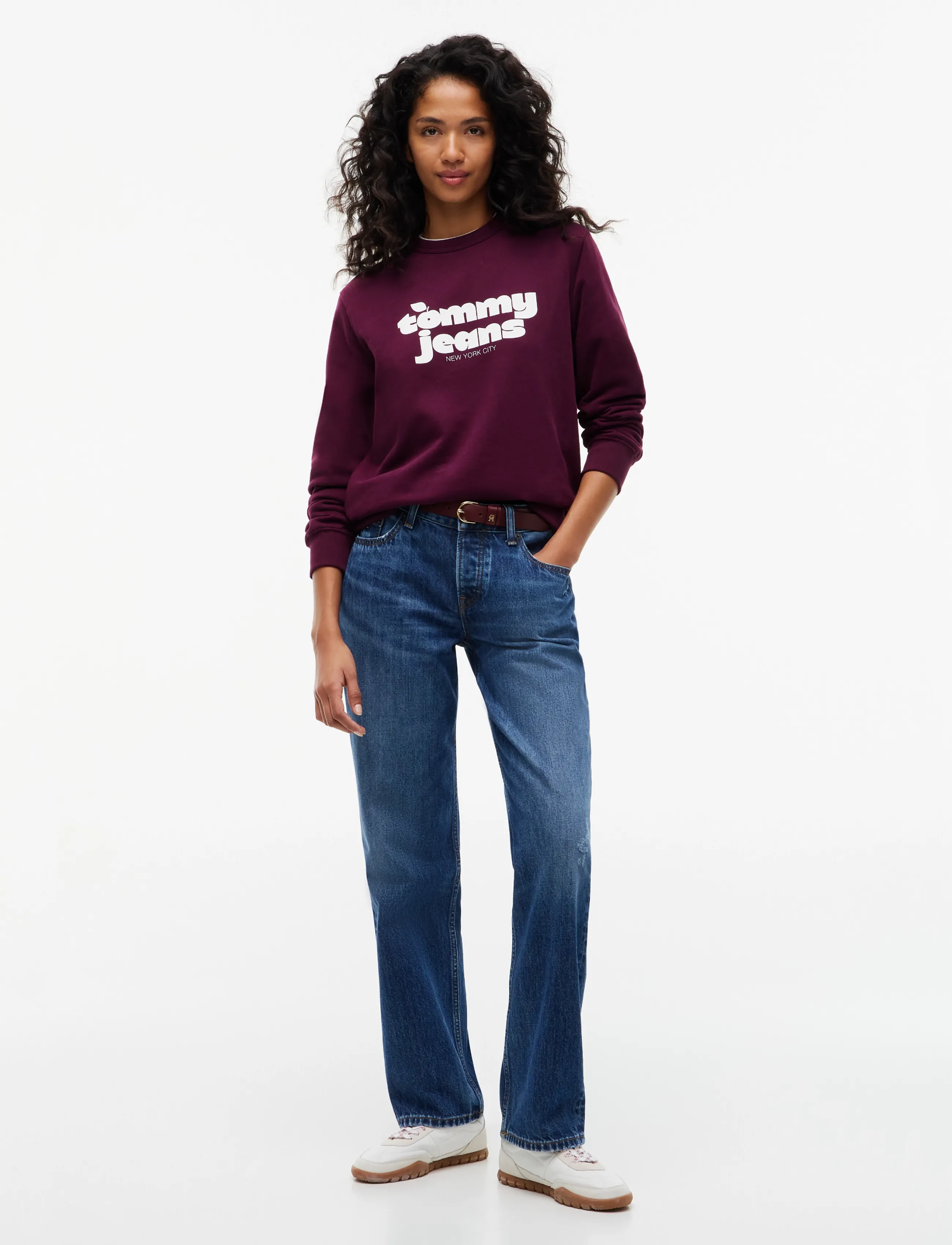 Tommy Jeans - TJW REG NOVELTY CREW EXT - sweatshirts - calypso berry - 4