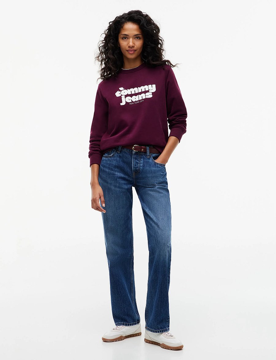 Tommy Jeans - TJW REG NOVELTY CREW EXT - sweatshirts - calypso berry - 4