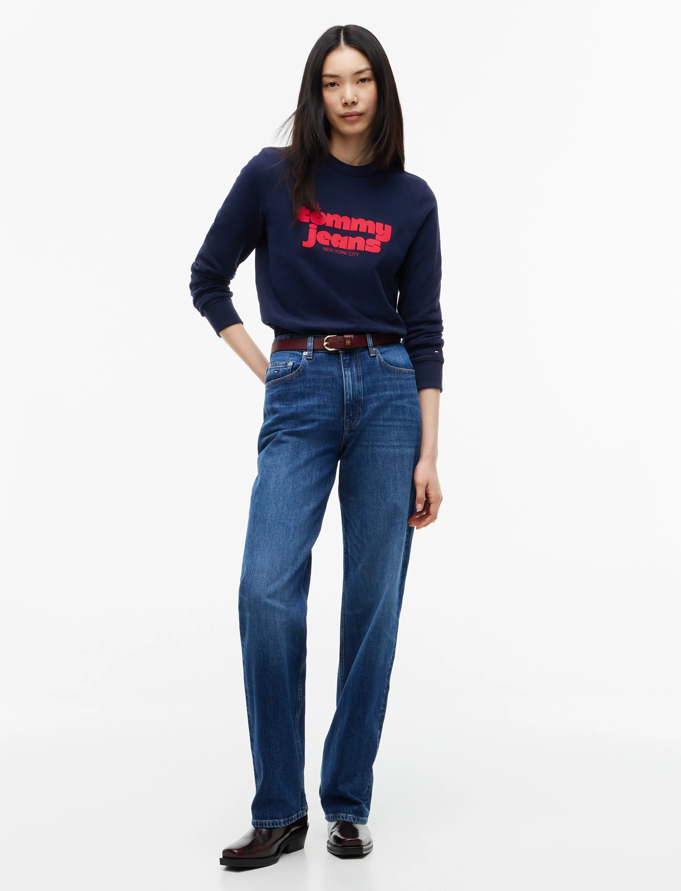 Tommy Jeans - TJW REG NOVELTY CREW EXT - sweatshirts - dark blue - 4