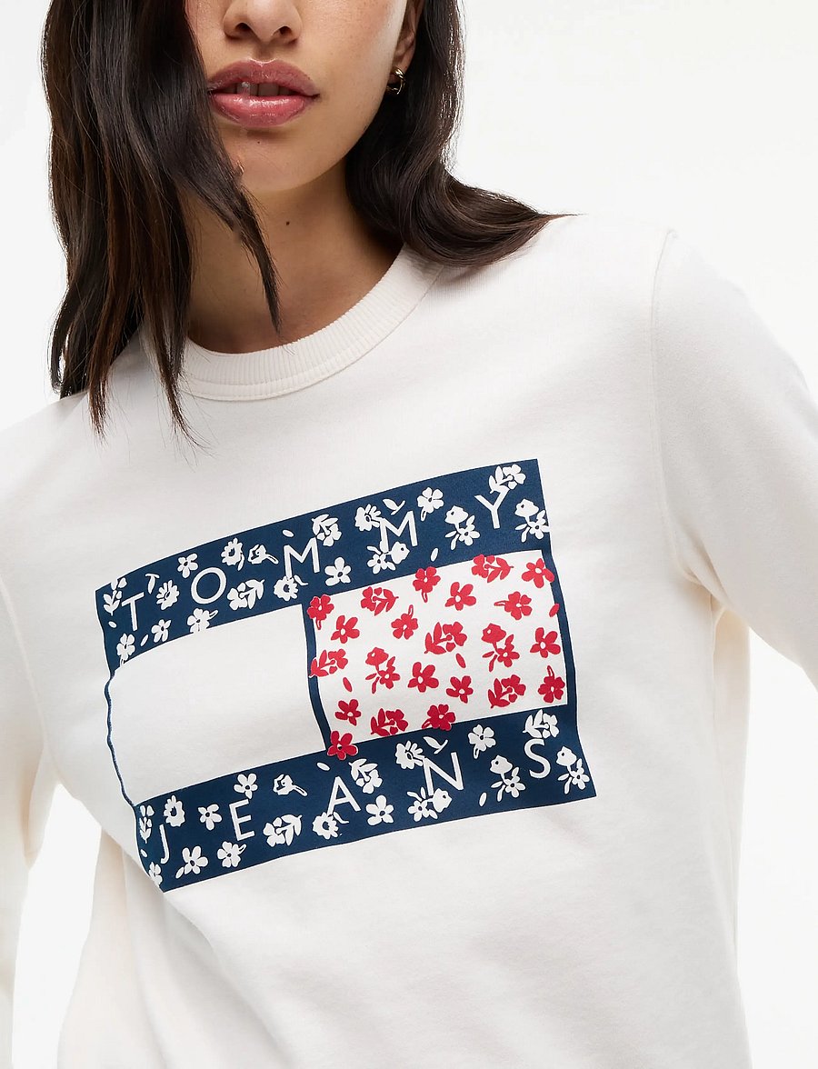 Tommy Jeans - TJW REG NOVELTY CREW EXT - hverdags stil - off white - 3