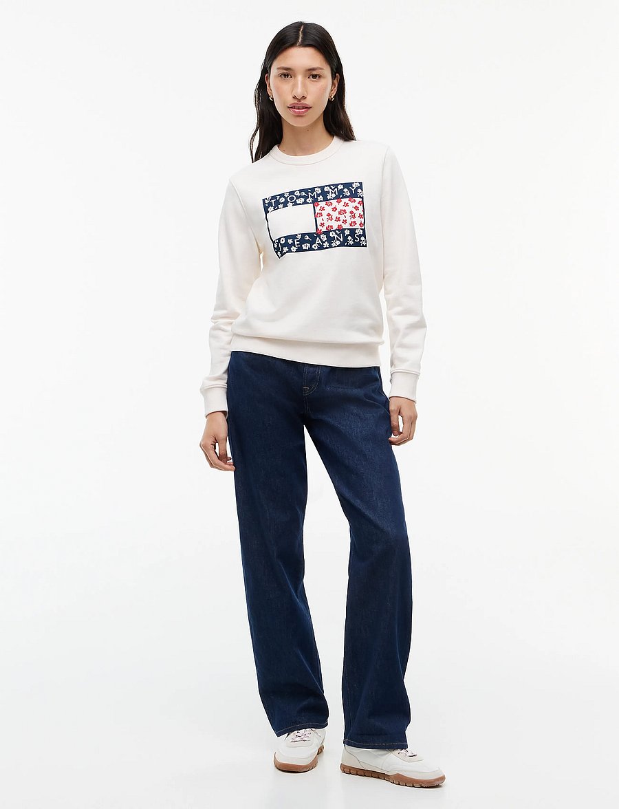 Tommy Jeans - TJW REG NOVELTY CREW EXT - hverdags stil - off white - 4