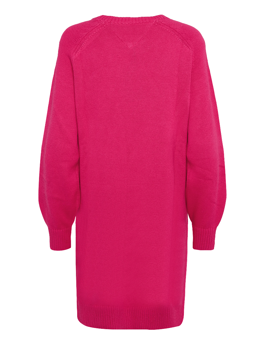 Tommy Jeans - TJW SWEATER FLAG DRESS EXT - strickkleider - bright cerise pink - 2
