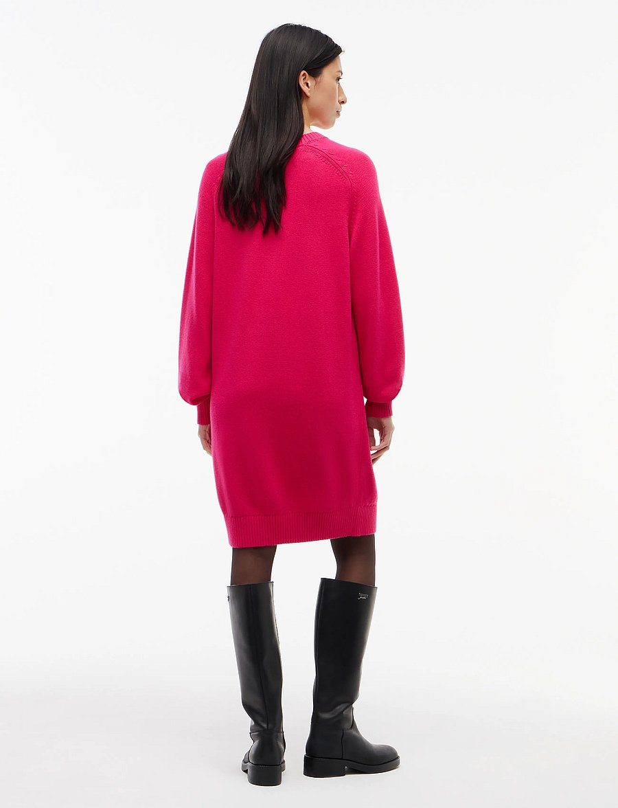 Tommy Jeans - TJW SWEATER FLAG DRESS EXT - strickkleider - bright cerise pink - 5