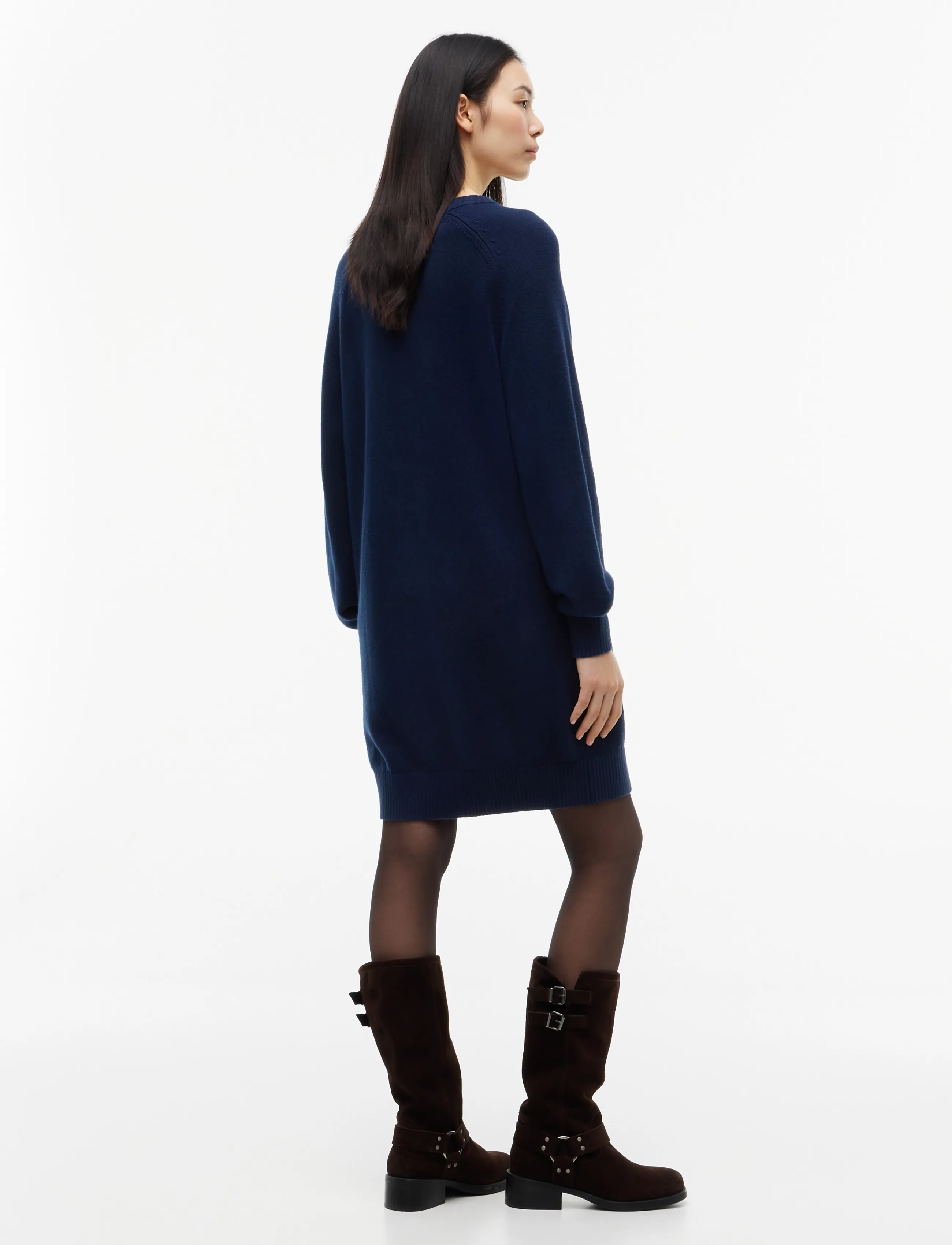 Tommy Jeans - TJW SWEATER FLAG DRESS EXT - knitted dresses - dark blue - 5