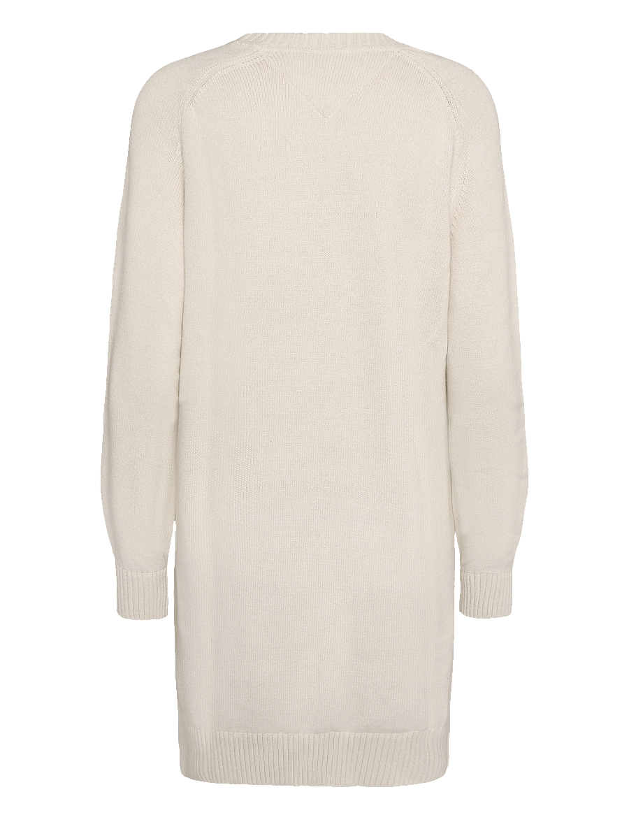 Tommy Jeans - TJW SWEATER FLAG DRESS EXT - strikkjoler - off white - 2