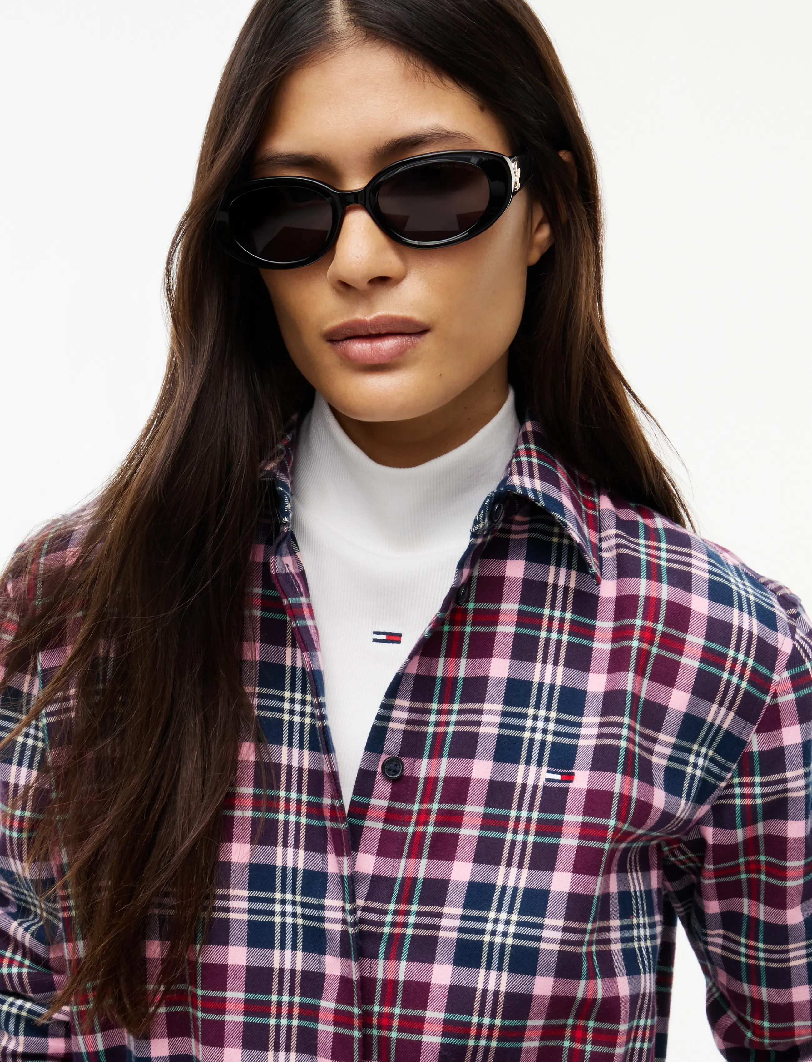 Tommy Jeans - TJW MINI PLEATED SHIRT DRESS - hemdkleider - multi check - 2