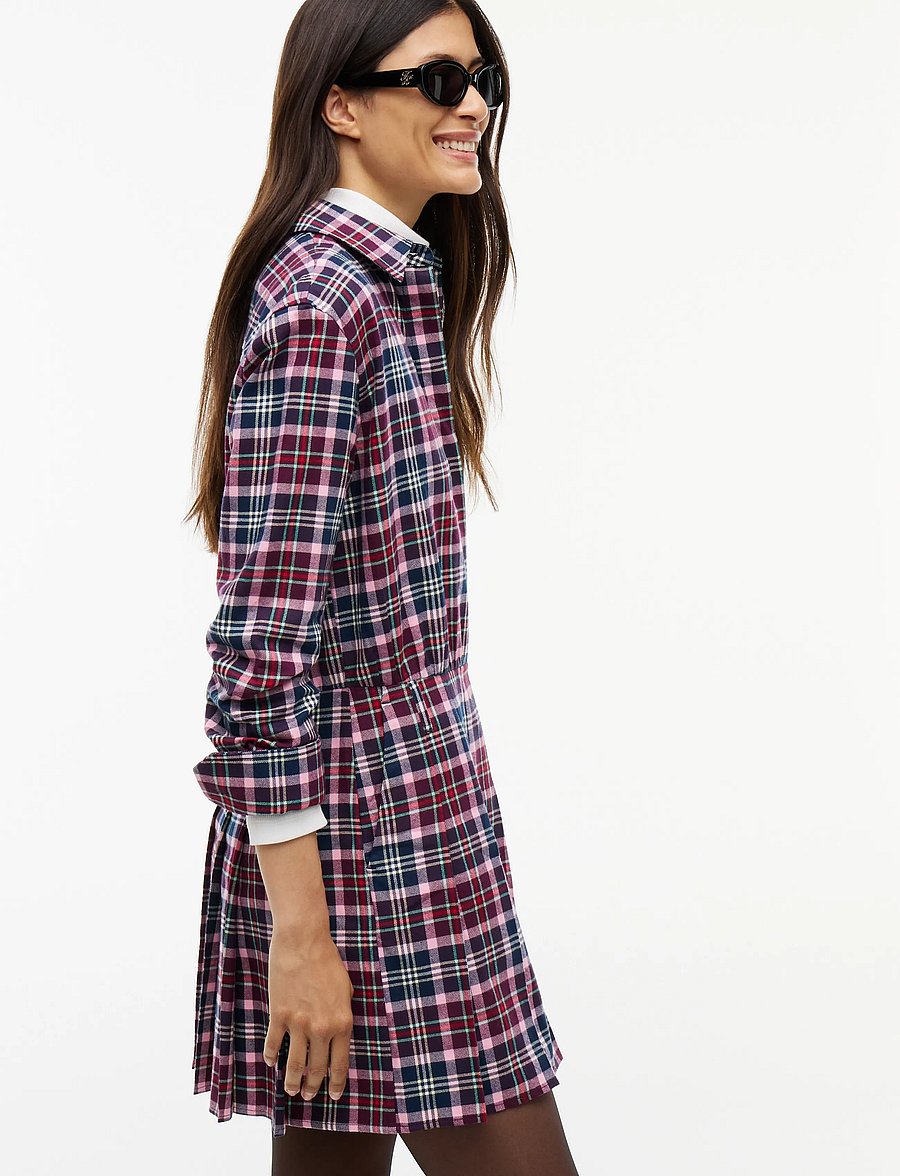 Tommy Jeans - TJW MINI PLEATED SHIRT DRESS - hemdkleider - multi check - 3