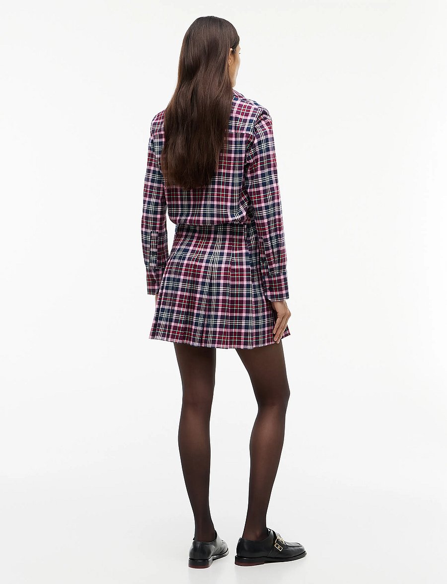 Tommy Jeans - TJW MINI PLEATED SHIRT DRESS - hemdkleider - multi check - 4