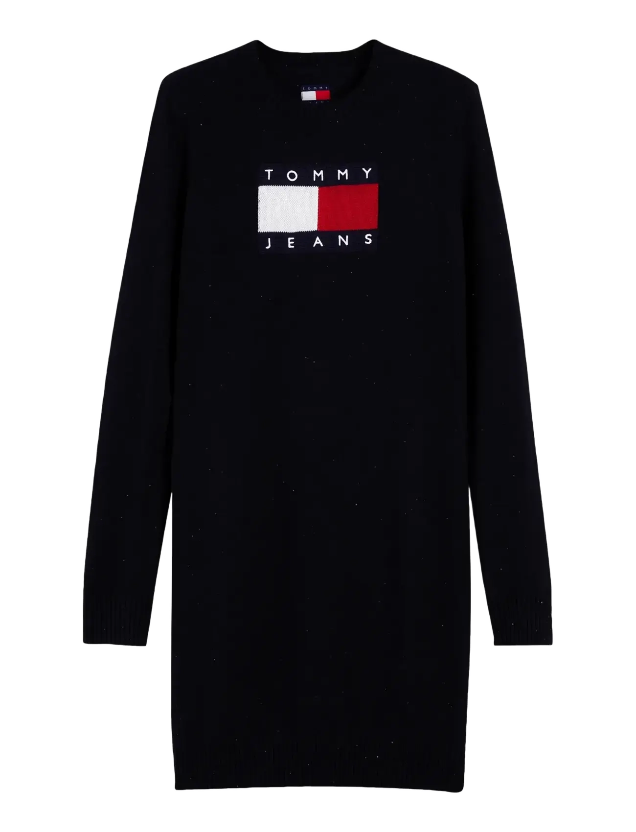 Tommy Jeans - TJW SPARKLE FLAG SWEATER DRESS - strickkleider - black - 1