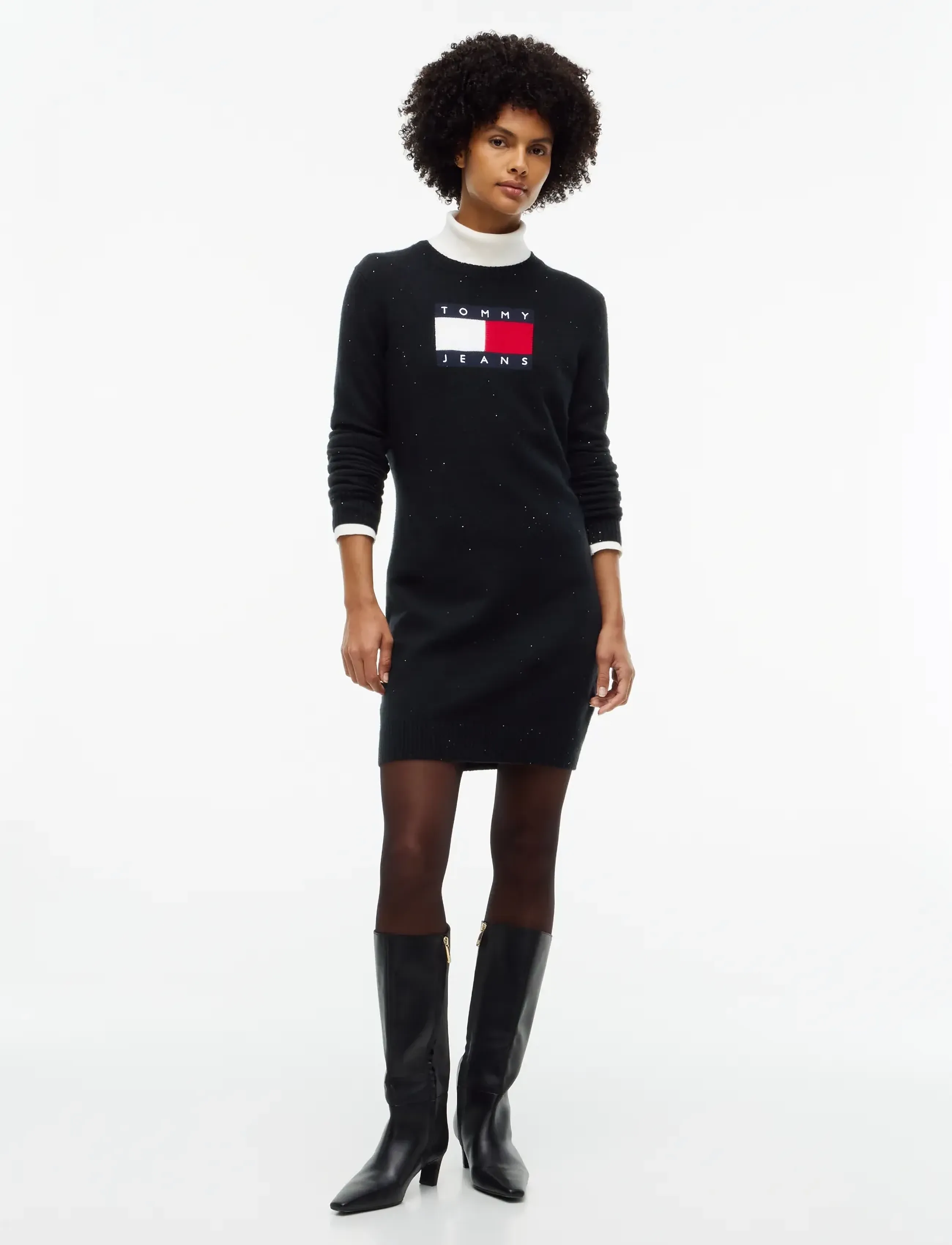 Tjw Sparkle Flag Sweater Dress