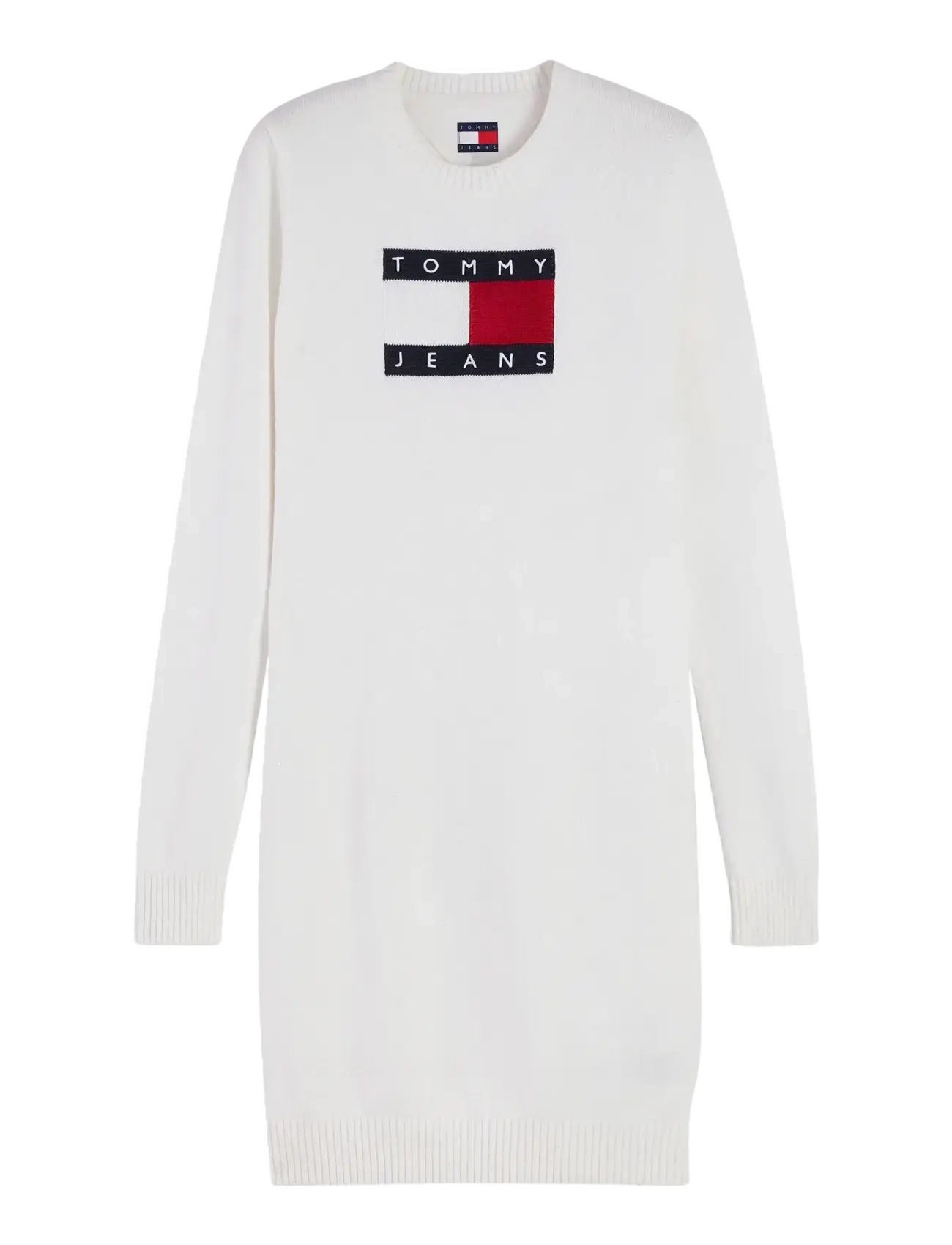 Tommy Jeans - TJW SPARKLE FLAG SWEATER DRESS - strickkleider - off white - 1