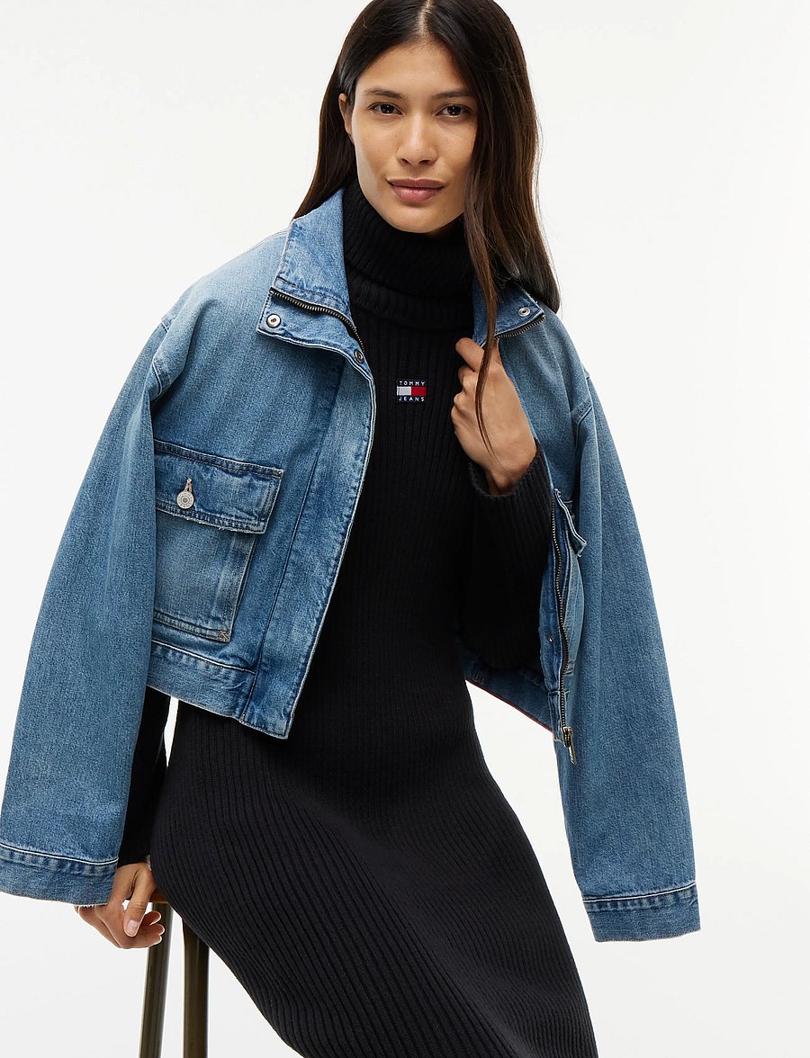 Tommy Jeans - TJW BADGE MIDI SWEATER DRESS - knitted dresses - black - 3