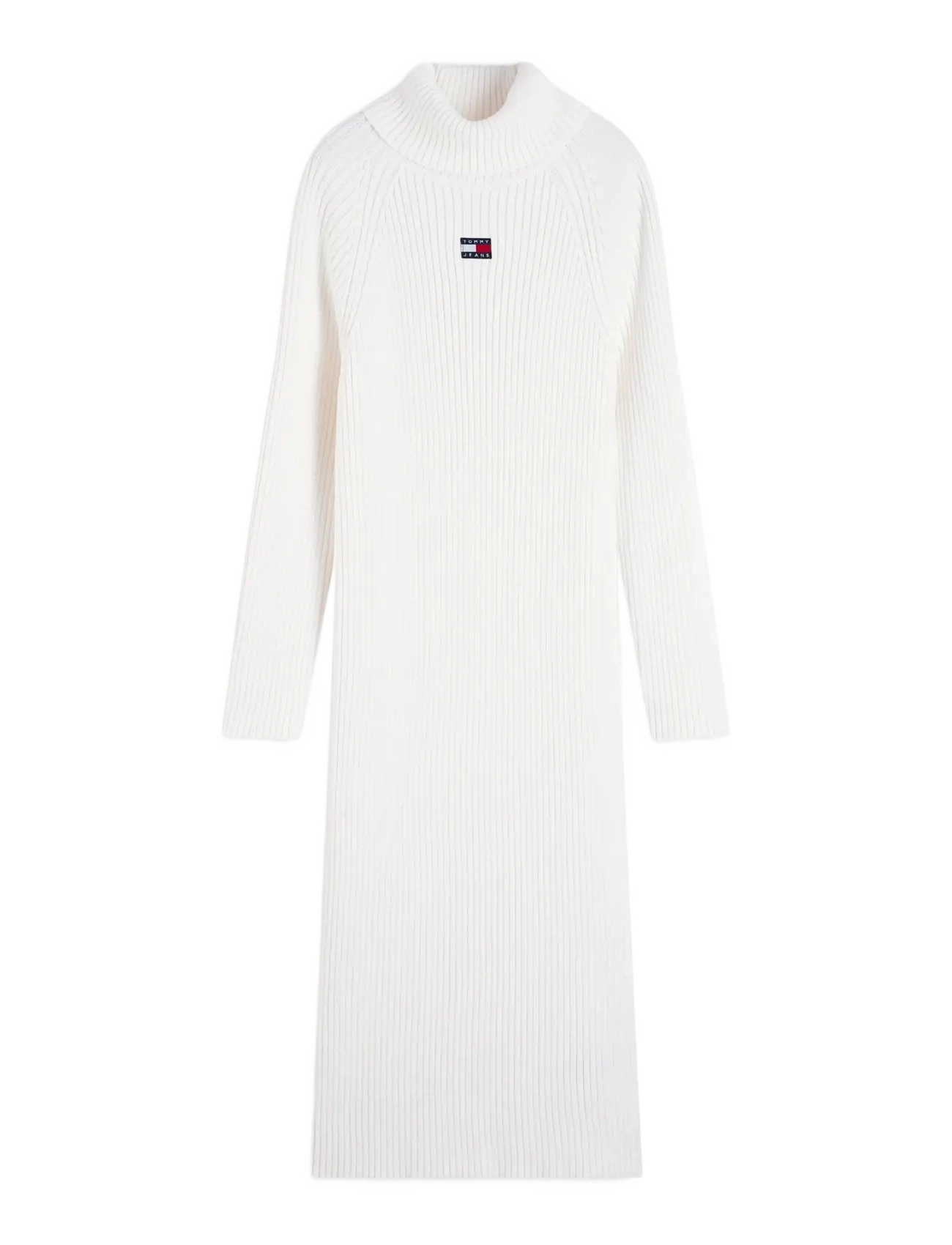 Tommy Jeans - TJW BADGE MIDI SWEATER DRESS - strikkjoler - off white - 1