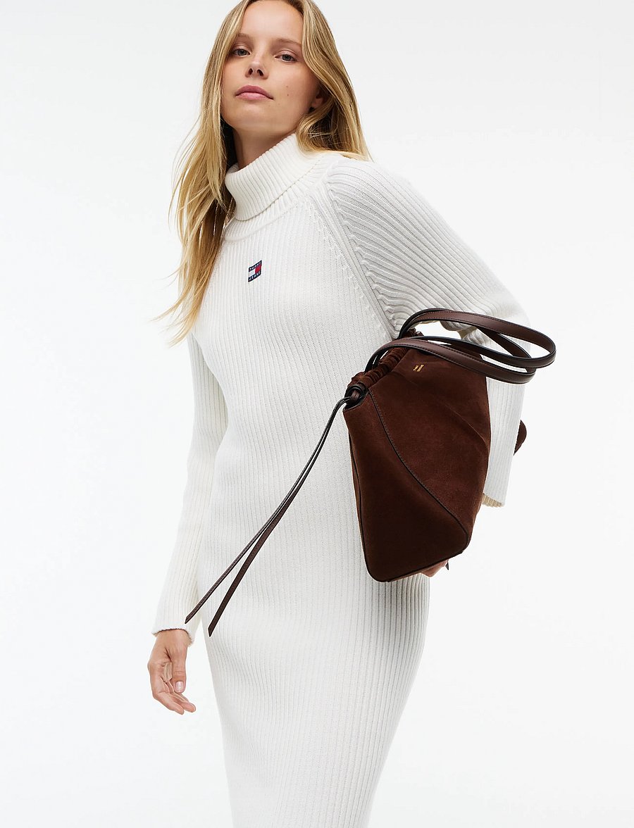 Tommy Jeans - TJW BADGE MIDI SWEATER DRESS - strikkjoler - off white - 2