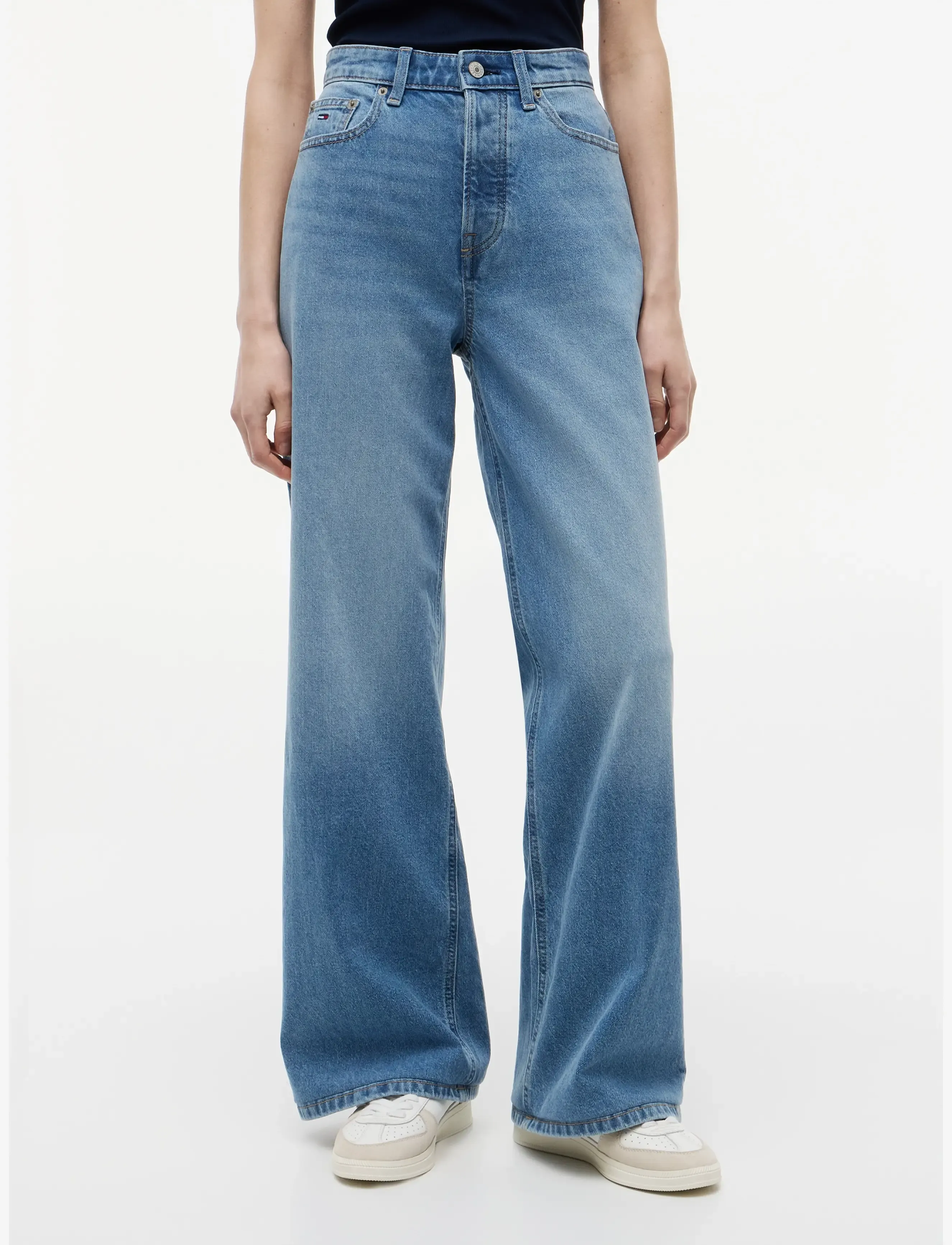 Tommy Jeans CLAIRE HIGH RISE WIDE BJA138 - Riided - DENIM LIGHT / blue
