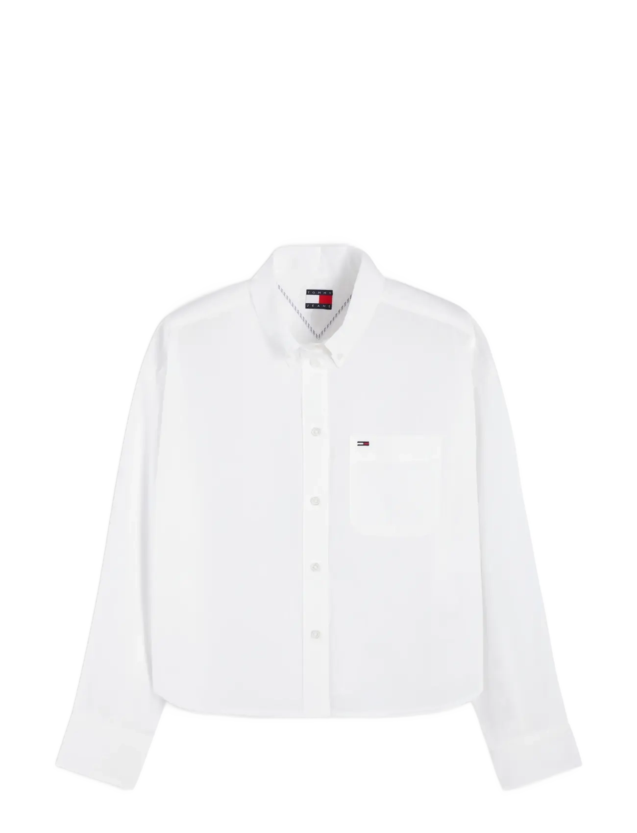 Tommy Jeans - TJW OVS CRP ESSENTIAL SHIRT EXT - langärmlige hemden - ecru - 1