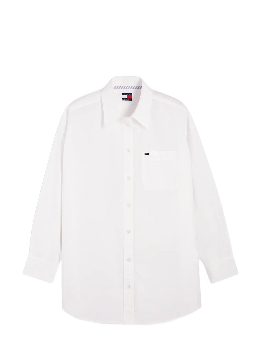 Tommy Jeans - TJW OVS ESSENTIAL SHIRT EXT - langærmede skjorter - ecru - 1