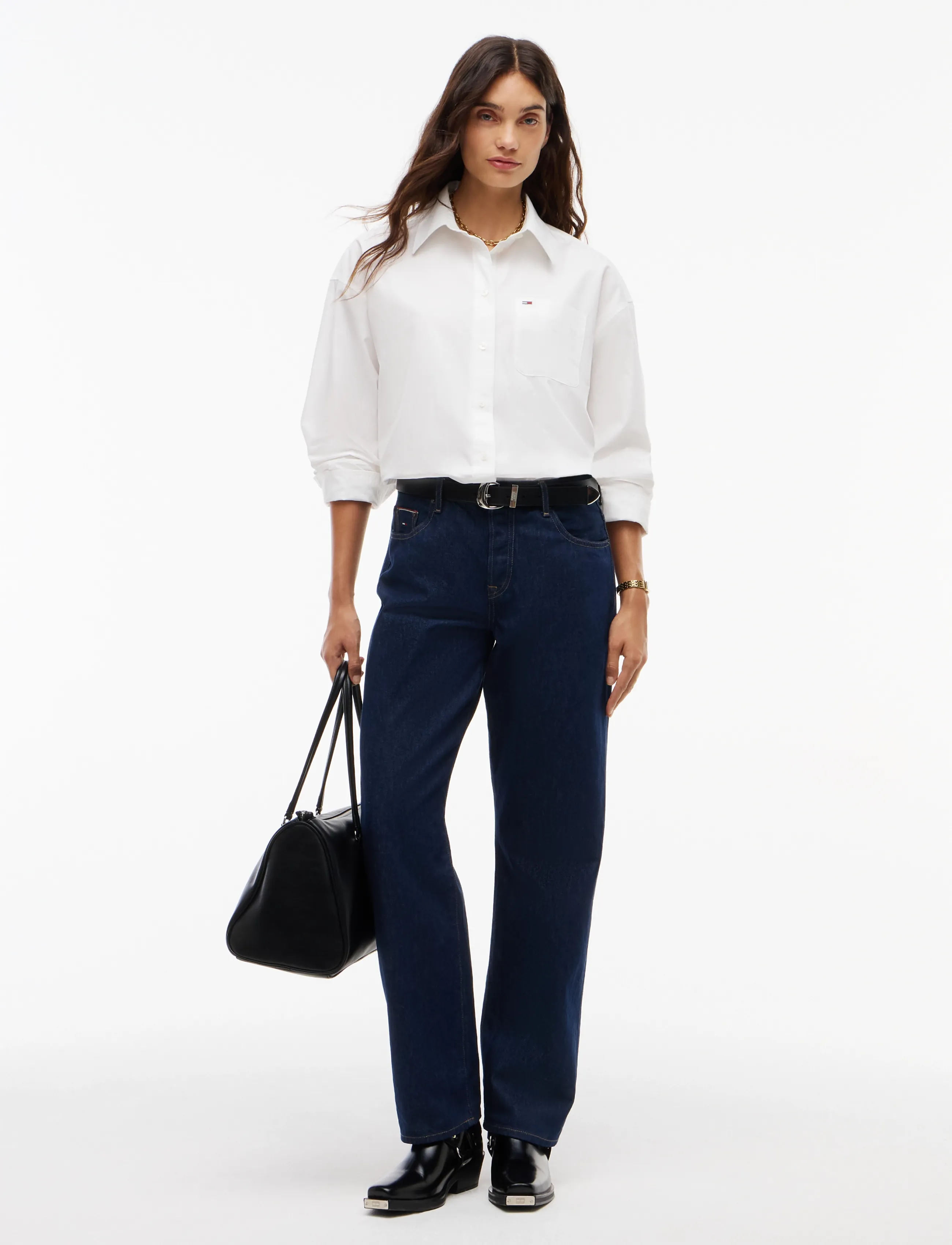 Tommy Jeans - TJW OVS ESSENTIAL SHIRT EXT - langærmede skjorter - ecru - 4