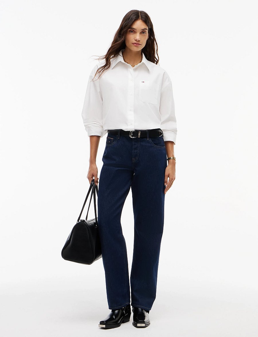 Tommy Jeans - TJW OVS ESSENTIAL SHIRT EXT - langærmede skjorter - ecru - 4