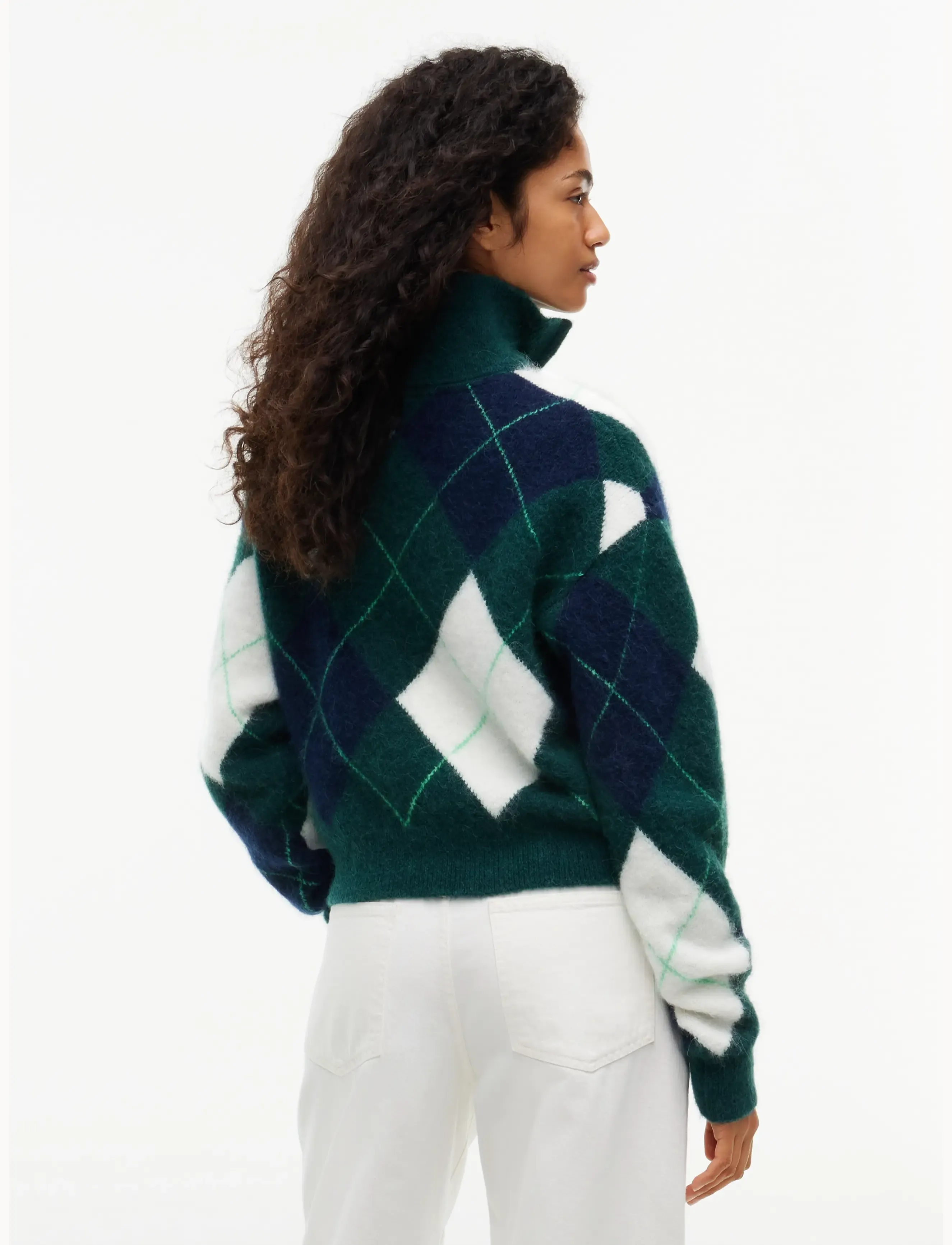 Tommy Jeans - TJW FLUFFY QUARTER ZIP SWEATER - kampsunid - elegant green - 2